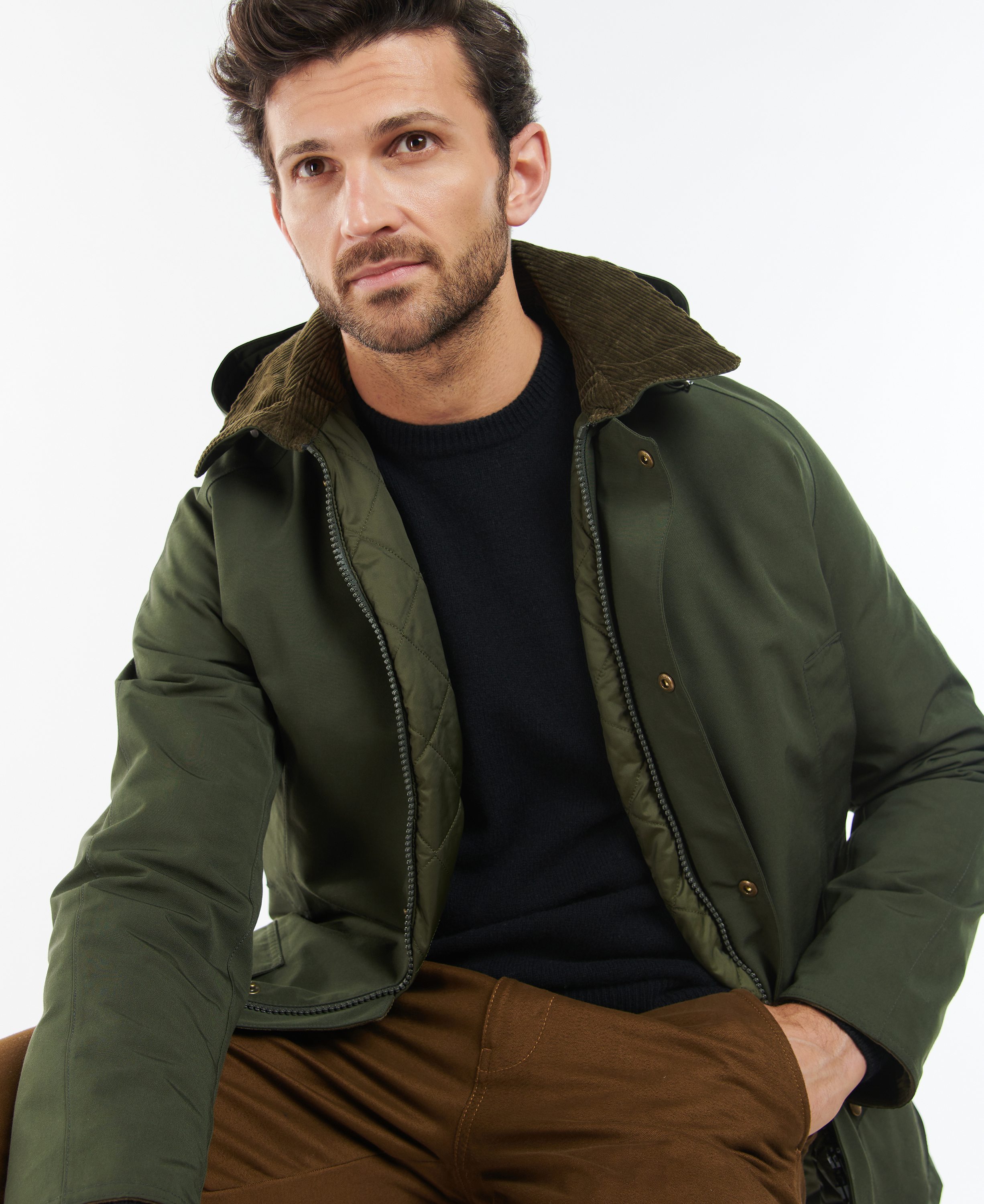 Barbour Ashby Winter Heritage Jacket - Olive | Waxed Jackets
