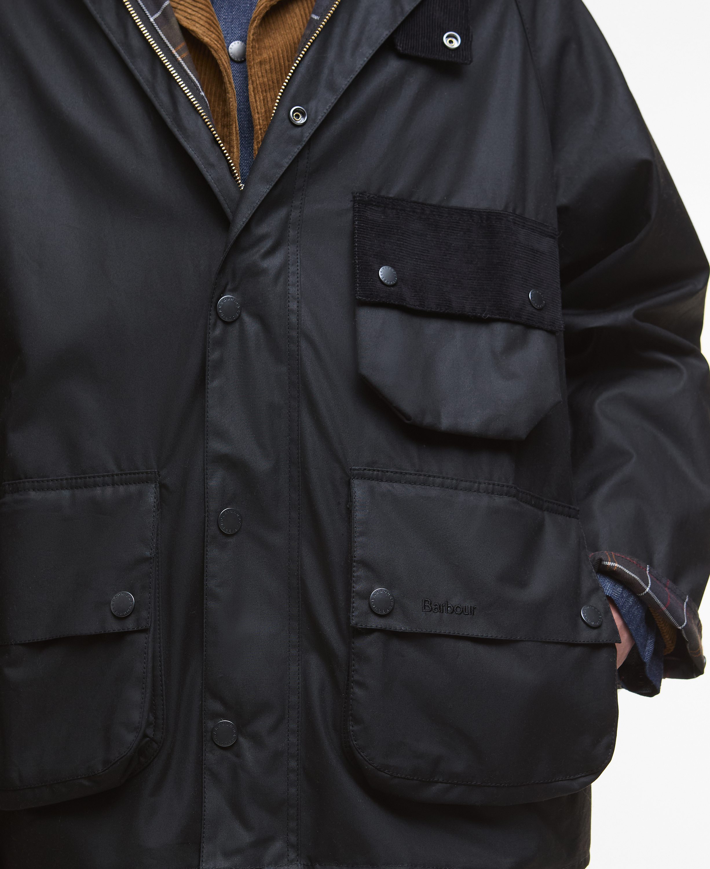 Barbour Solway Modified Wax Jacket - Black | Waxed Jackets | Huckberry