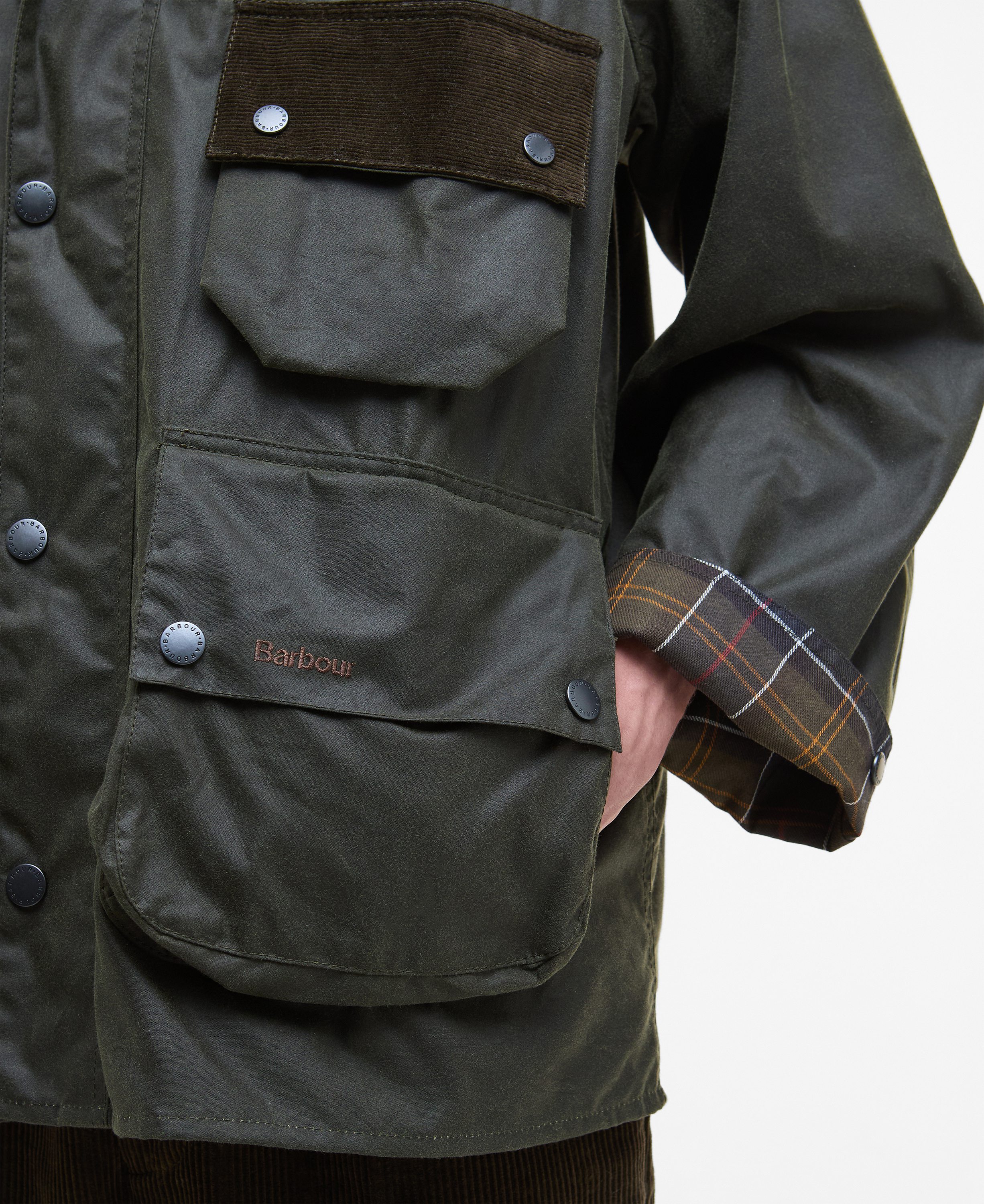 Barbour Solway Modified Wax Jacket - Olive | Waxed Jackets