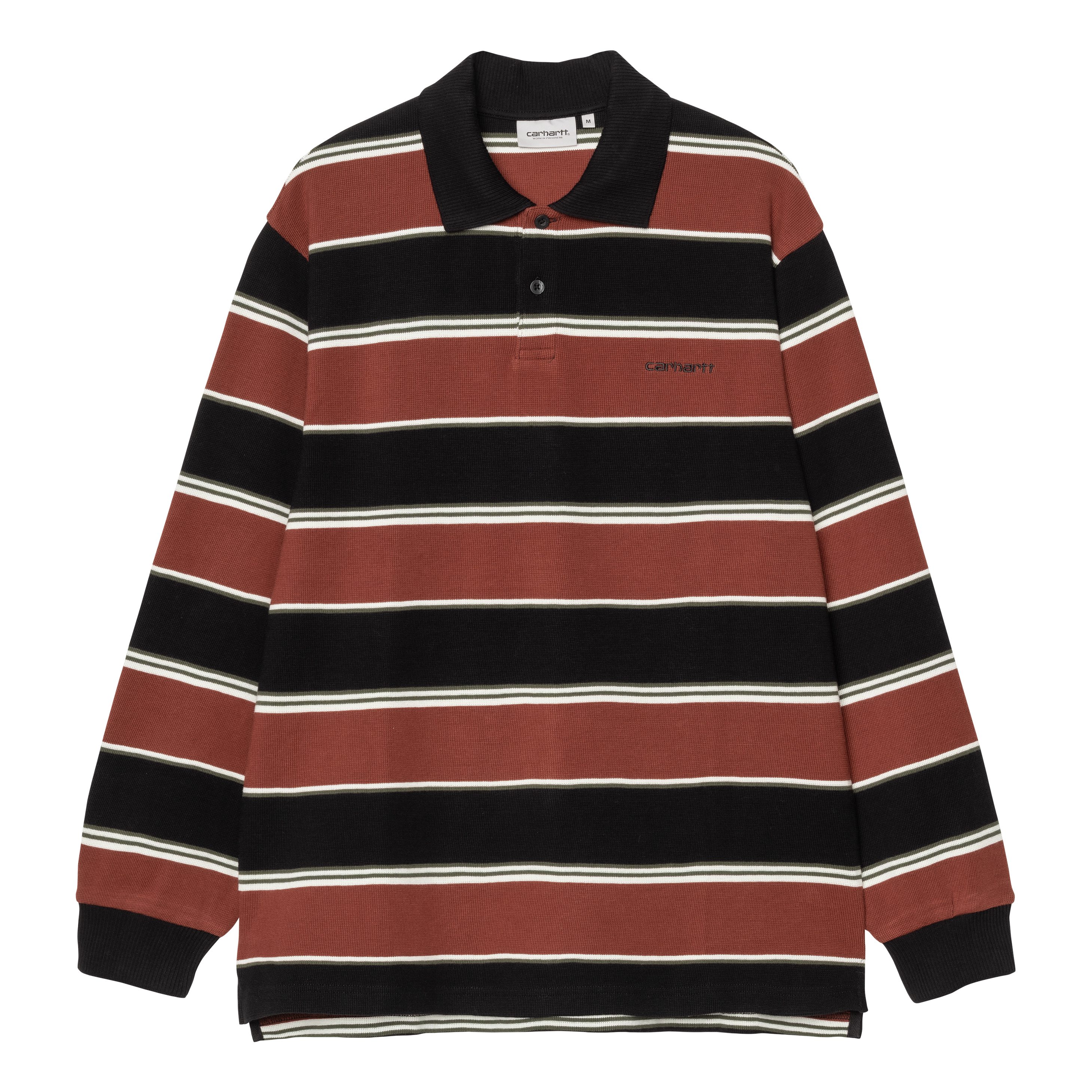 Carhartt WIP Long Sleeve Malone Rugby Shirt - Malone Stripe/ Dark