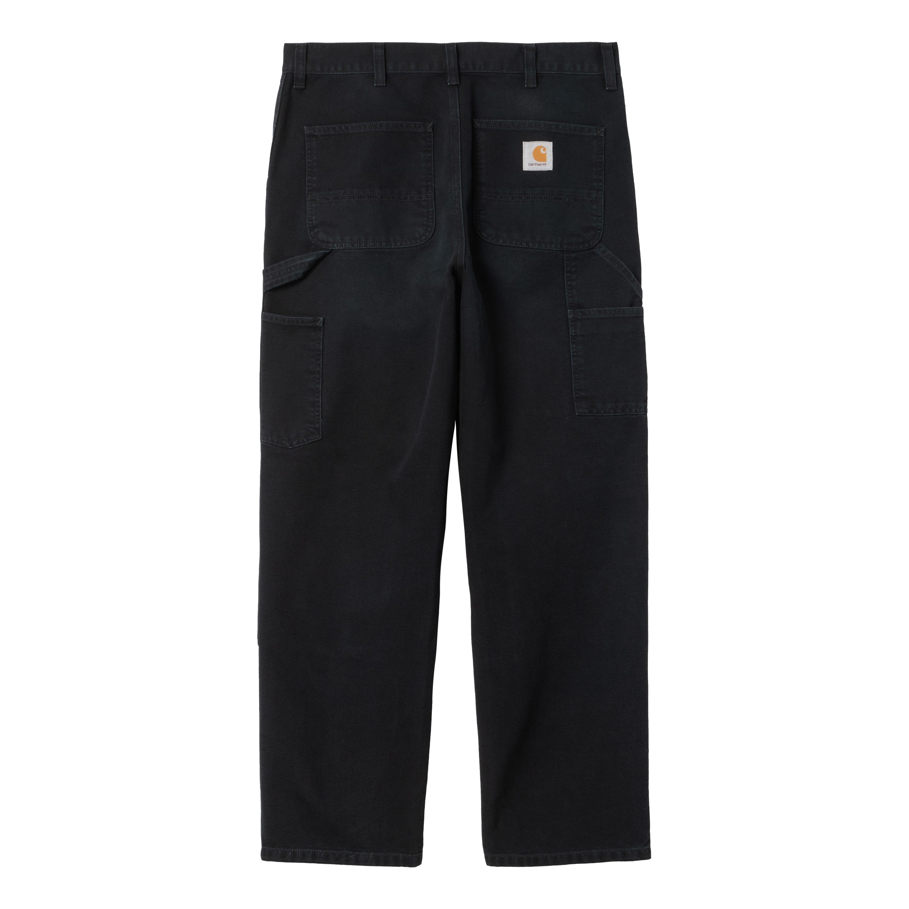 Carhartt WIP Double Knee Canvas Pant - Black Stonewashed