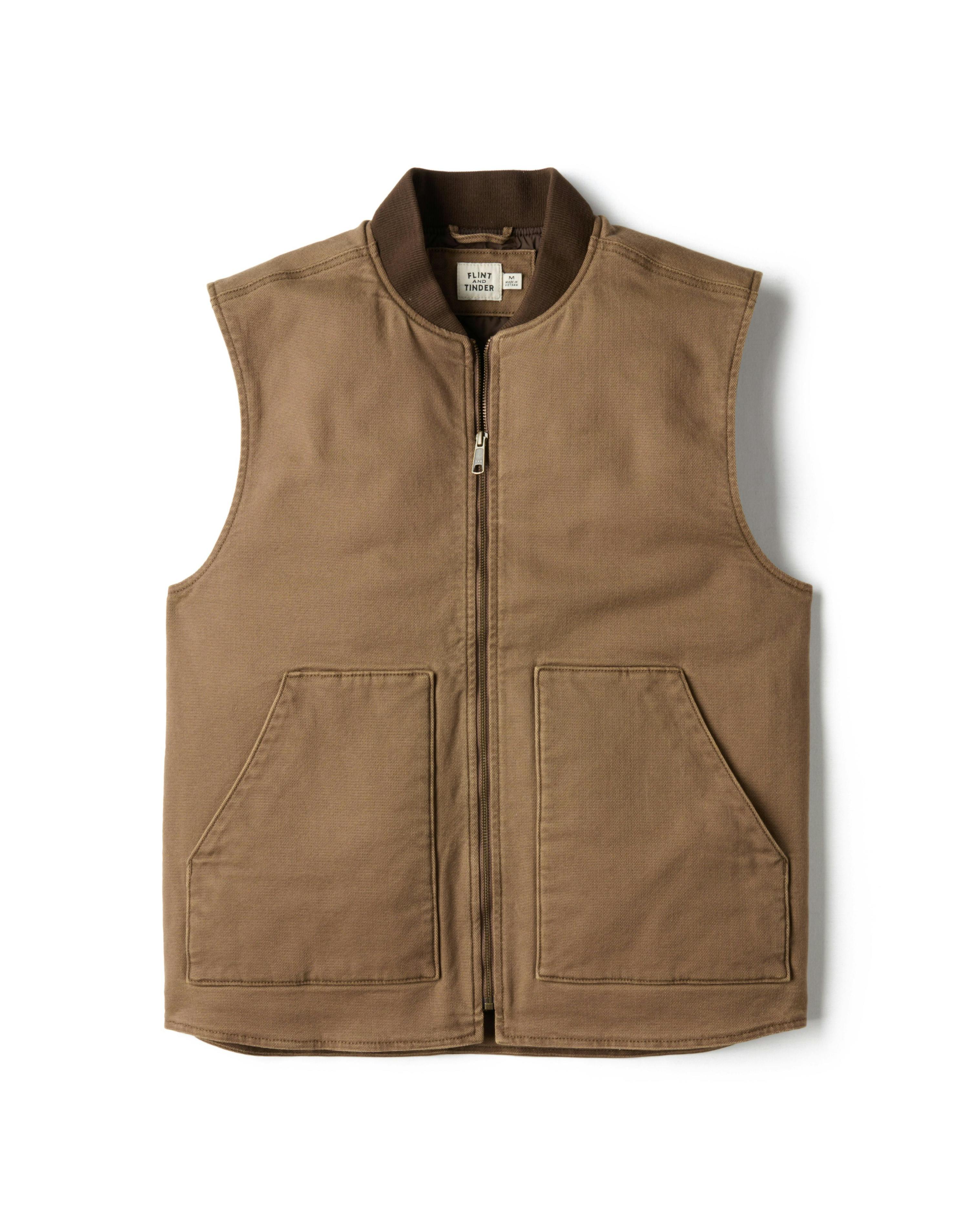 Flint and Tinder Mason Canvas Work Vest Washed Earth Vests