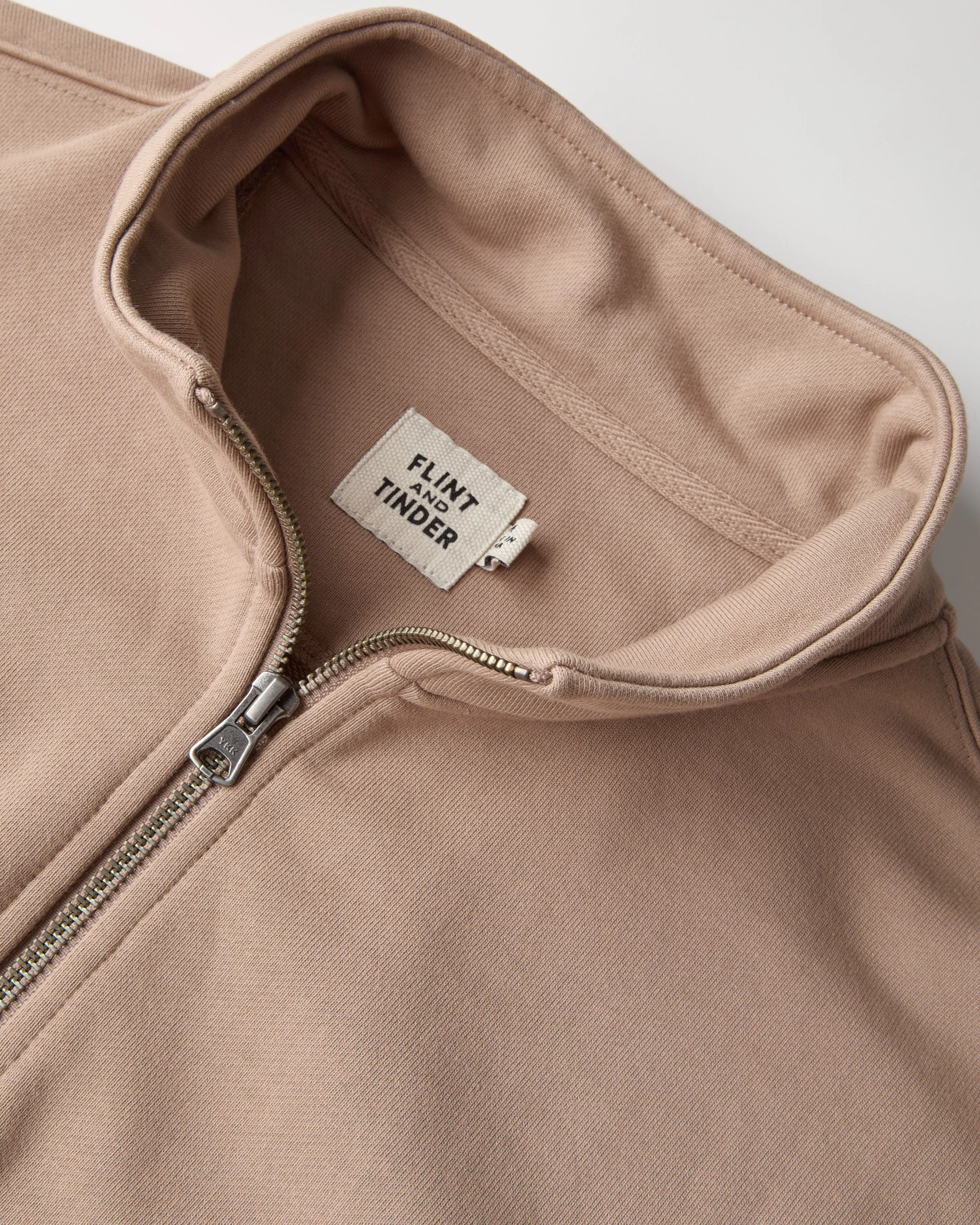 Flint and Tinder Midweight Terry Half-Zip Sweatshirt - Taupe