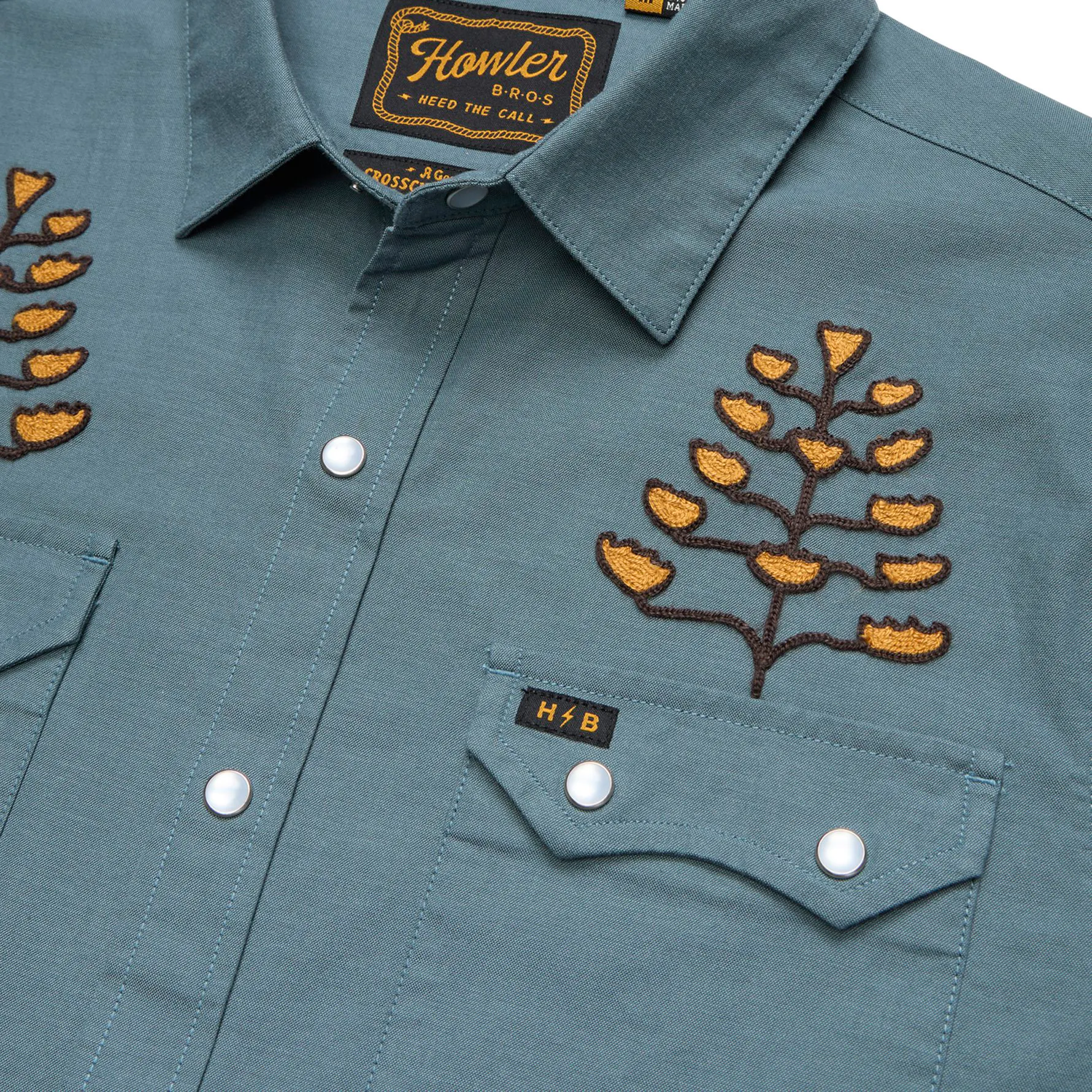 Howler Brothers Crosscut Deluxe Long Sleeve Snapshirt - Centuries
