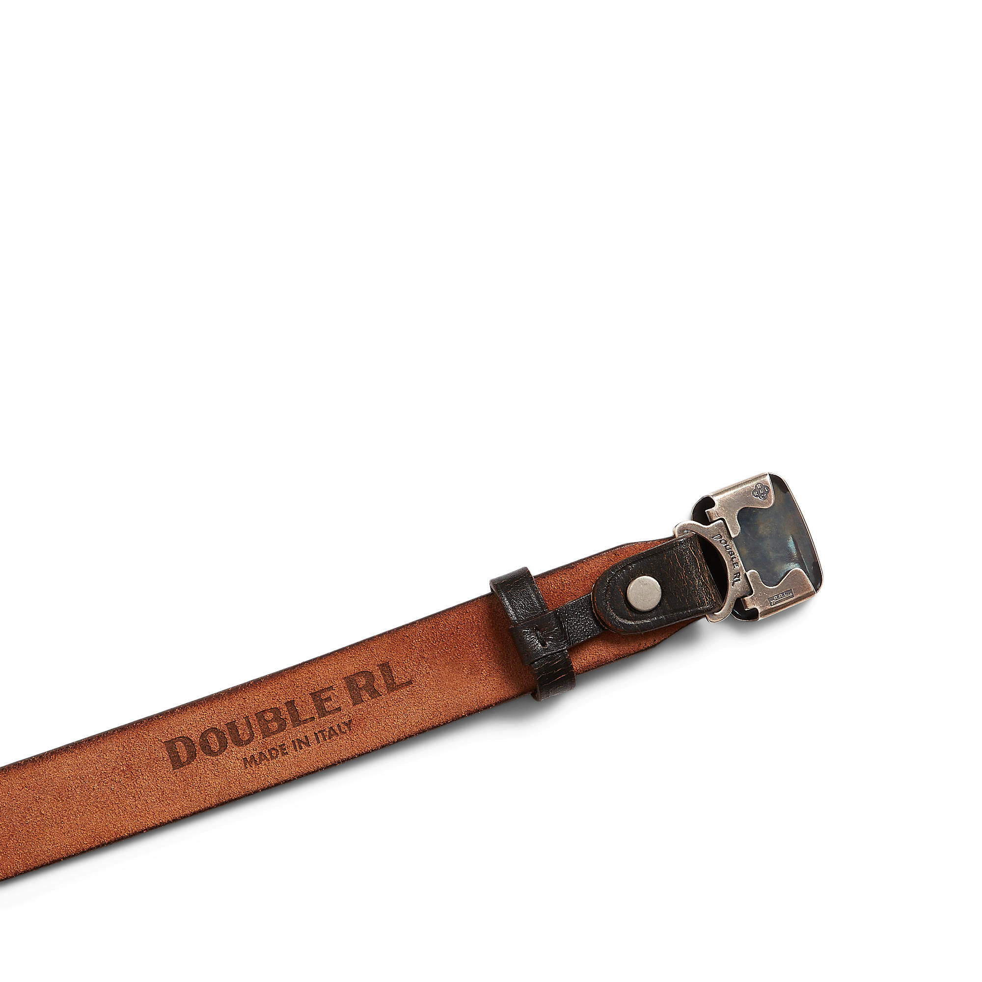 『VINCENNES LEATHER BELT』(VINTAGE BLACK) RRL Vincennes Leather Belt - Vintage Black | Casual Belts | Huckberry