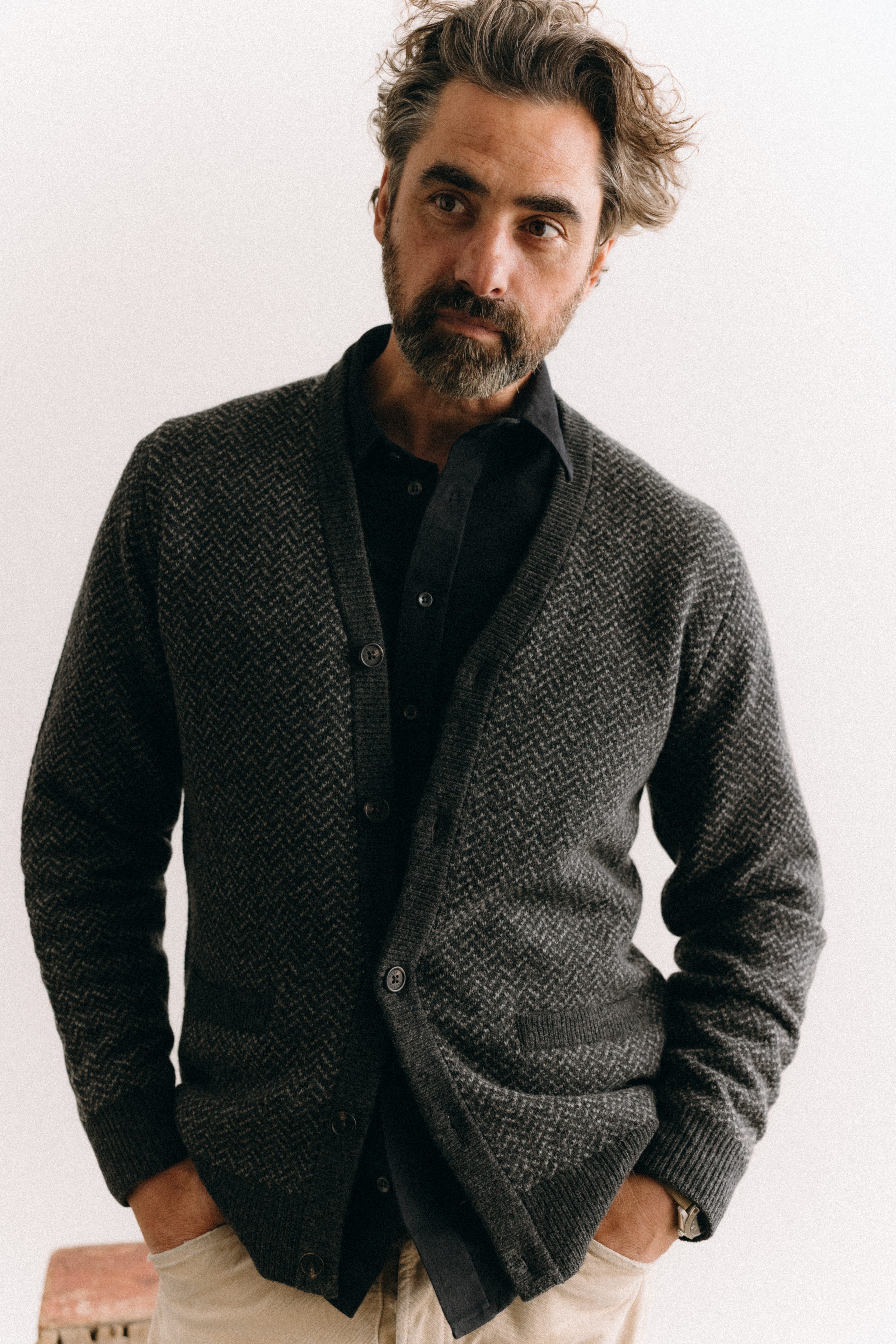 string knit cardigan　theredthread THEREDTHREAD / ザレッドスレッド】string knit cardigan