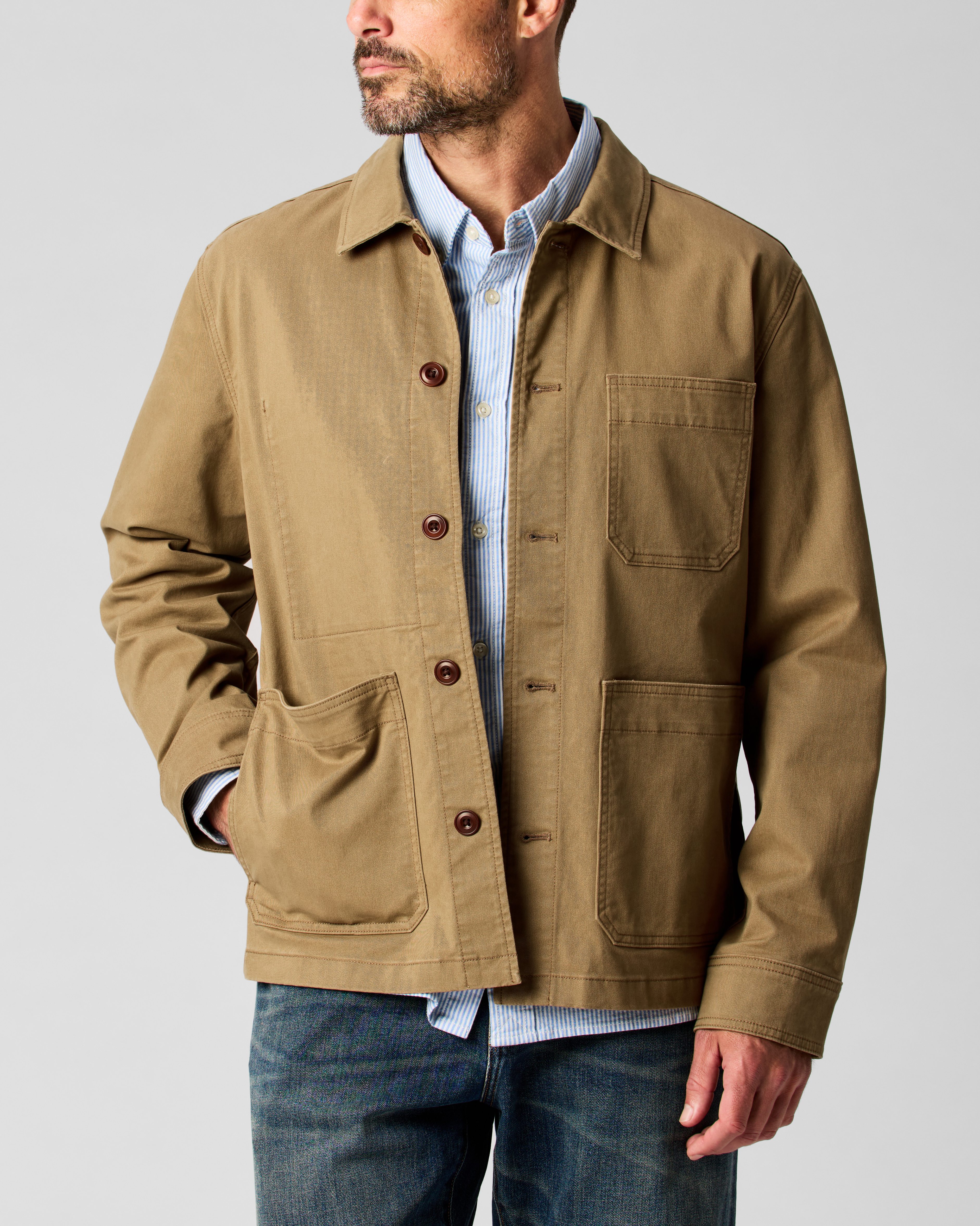 THE TOE CHAMBÉRY STANDNECK COAT THE TOE CHAMBÉRY STANDNECK COAT Dorian Trench Coat by Z