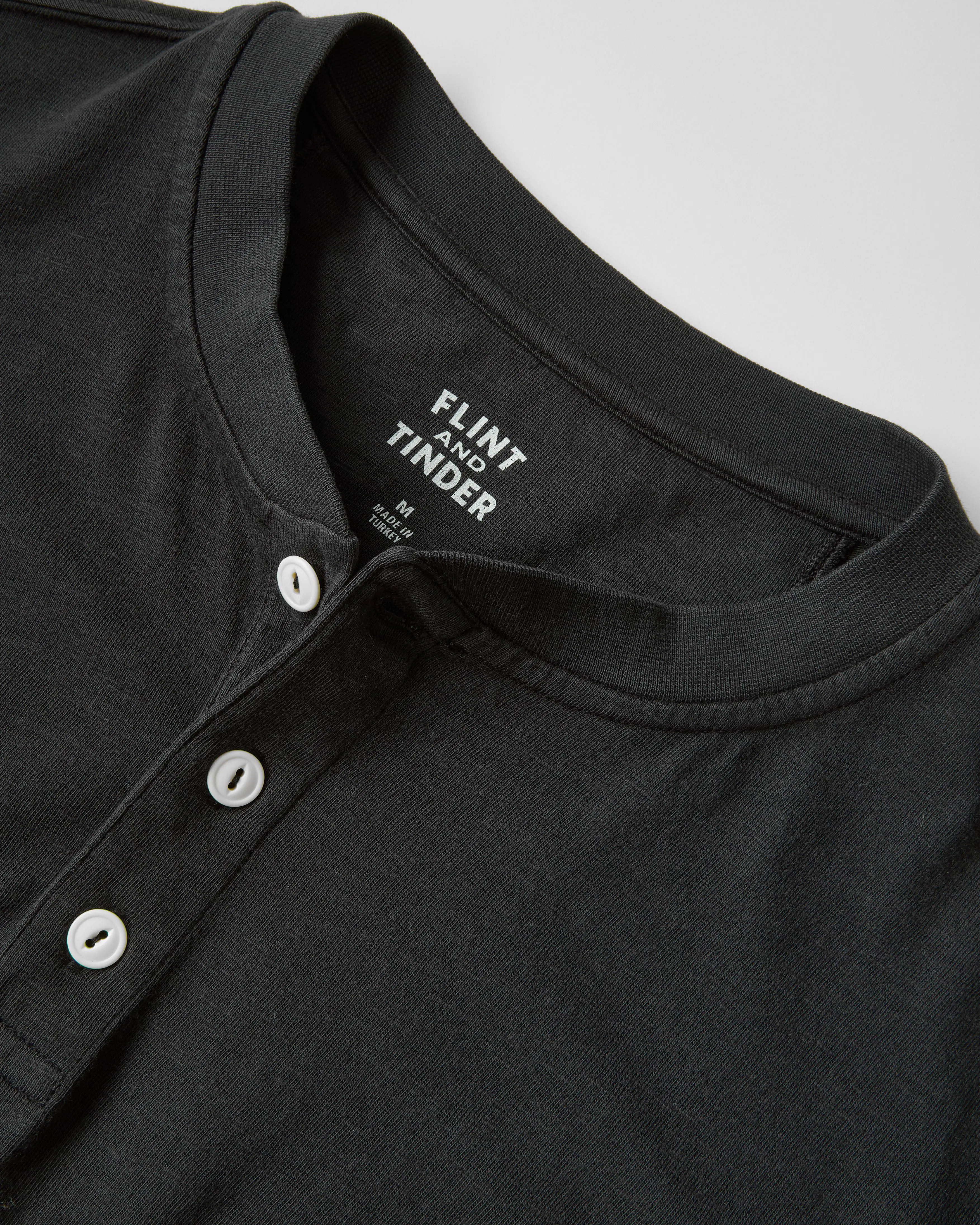 Hardaddy Men's Long Sleeve Henley Shirt - Pleated Front & Letter Print, Casual Tee