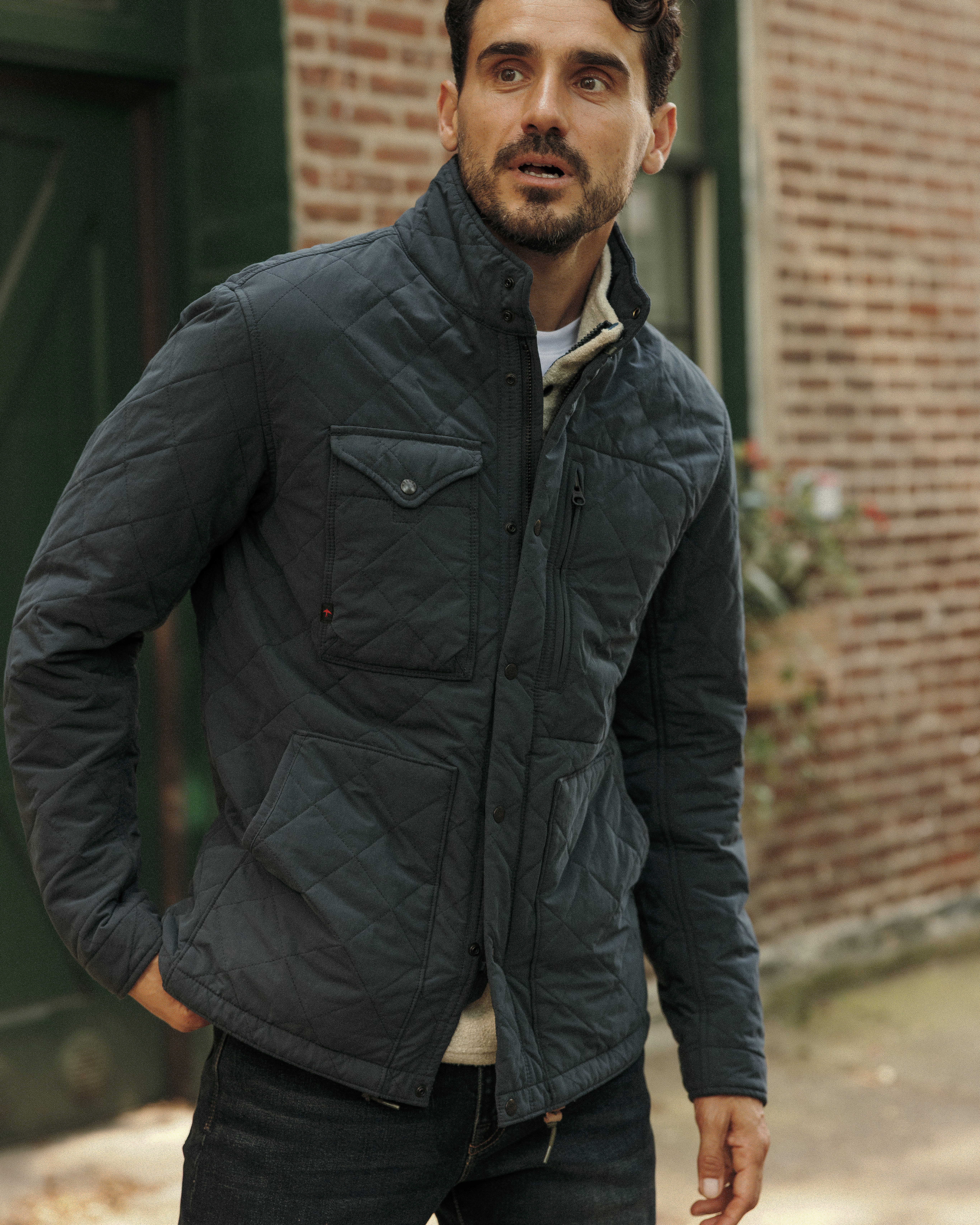 Relwen Quilted Insulated Tanker Jacket - Navy | Quilted Jackets