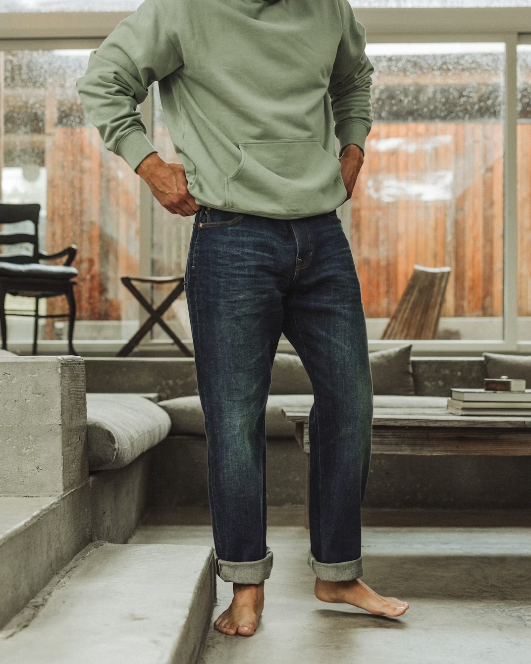 Flint and Tinder Stretch Selvedge Denim - HB Classic - Dark Wash