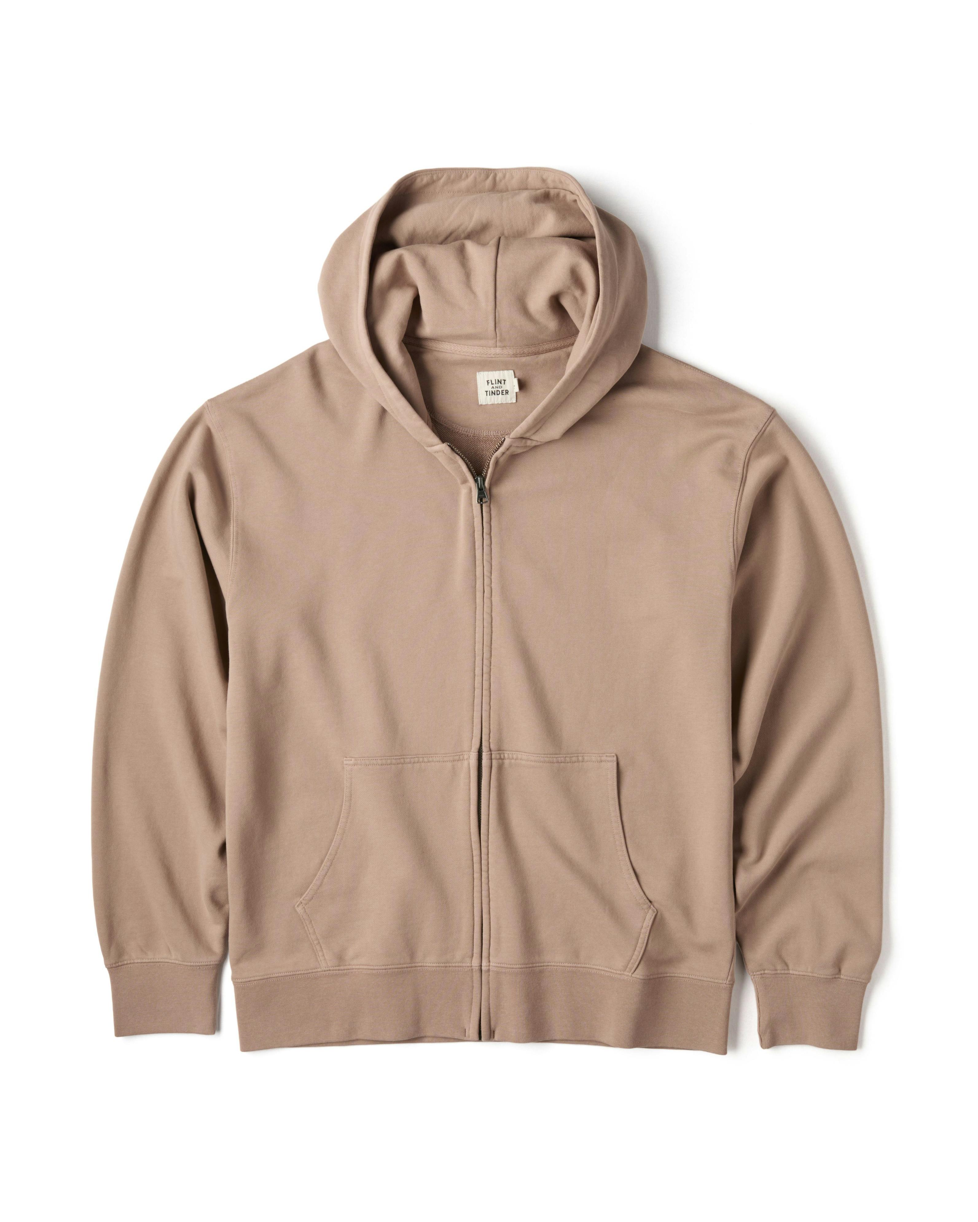 Full Zip Solid Color Zip Up Hoodies Flint And Tinder Midweight
