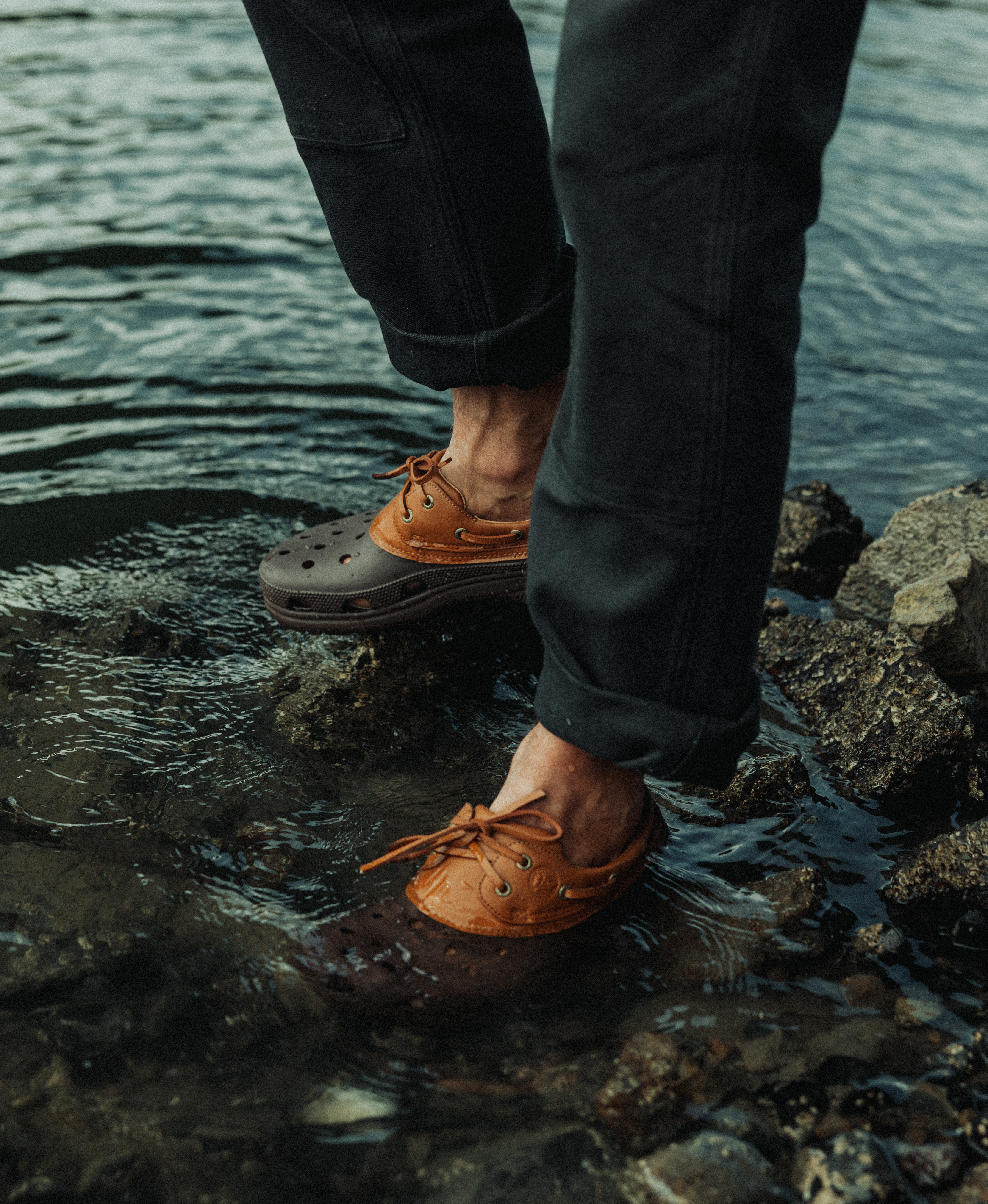 Crocs Classic Boat Shoe Coffee/Cognac Mules Huckberry