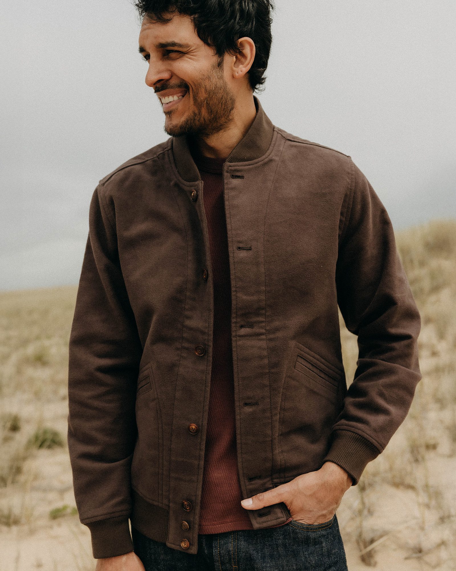 Taylor Stitch The Clark Bomber - Soil Moleskin | Winter Jackets