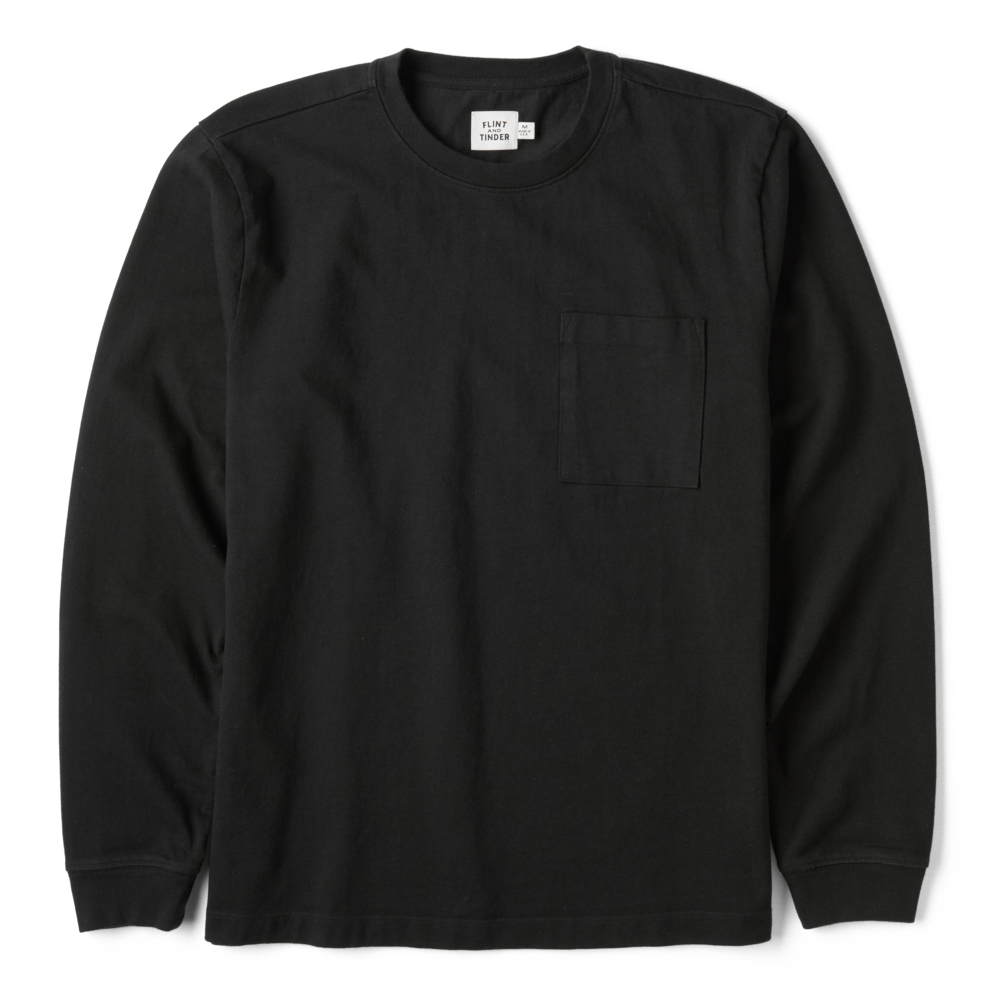 Flint and Tinder Long Sleeve American Heavyweight Pocket T-Shirt