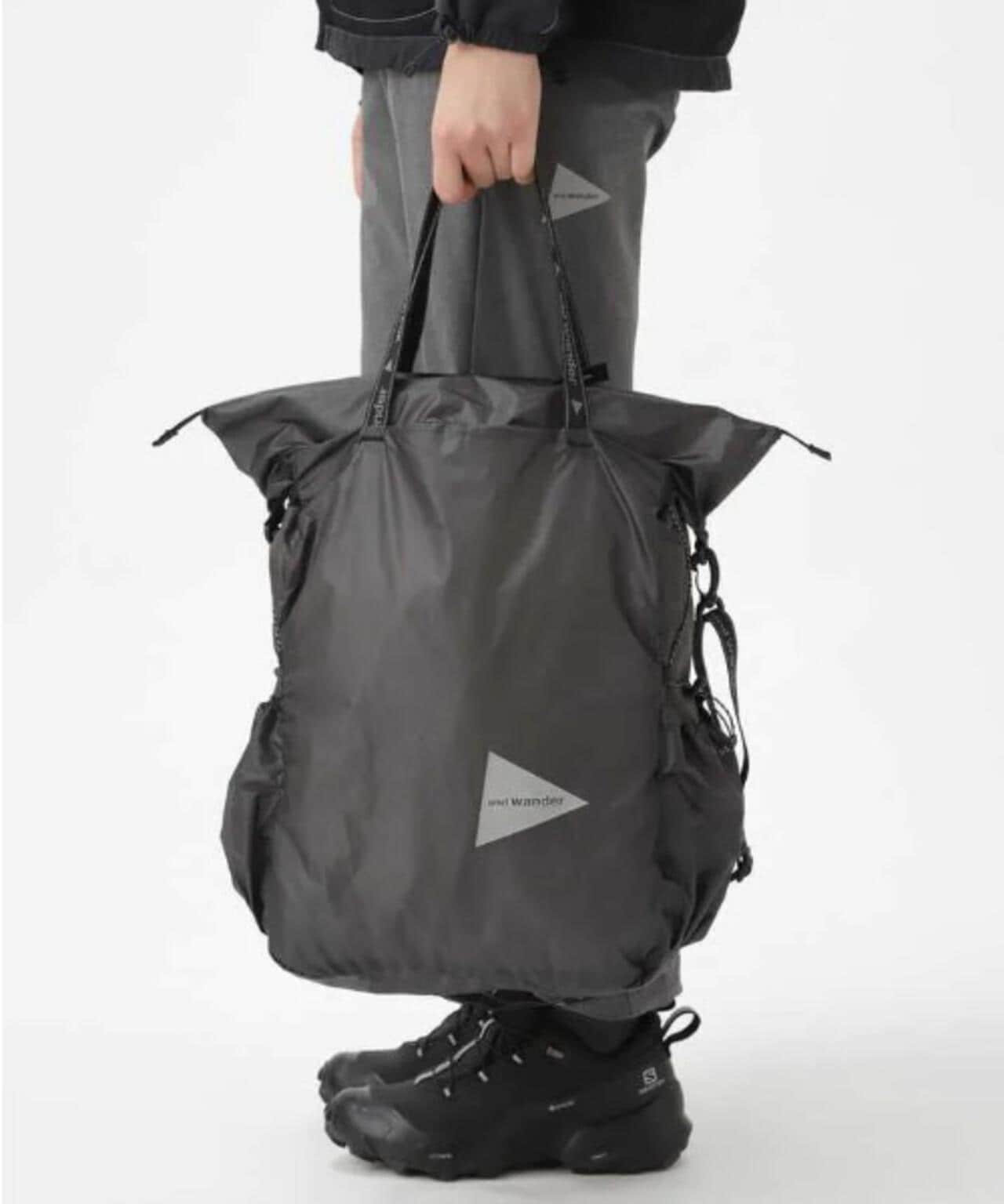 and wander Sil Tote Bag - Charcoal | Tote Bags | Huckberry