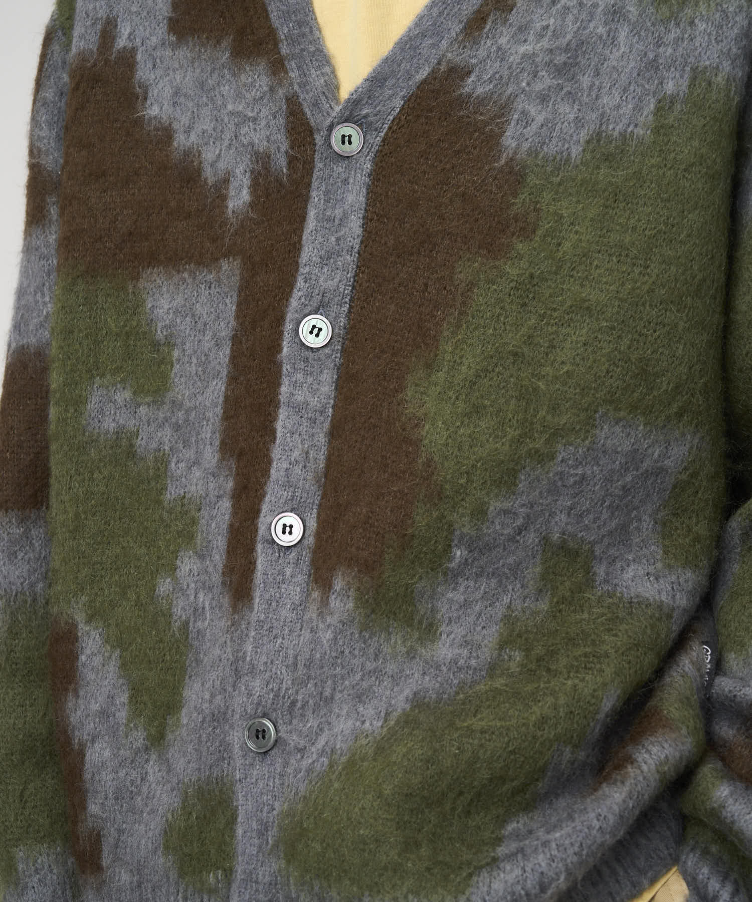 Gramicci Mohair Cardigan - Jungle Digital Camo | Cardigan Sweaters