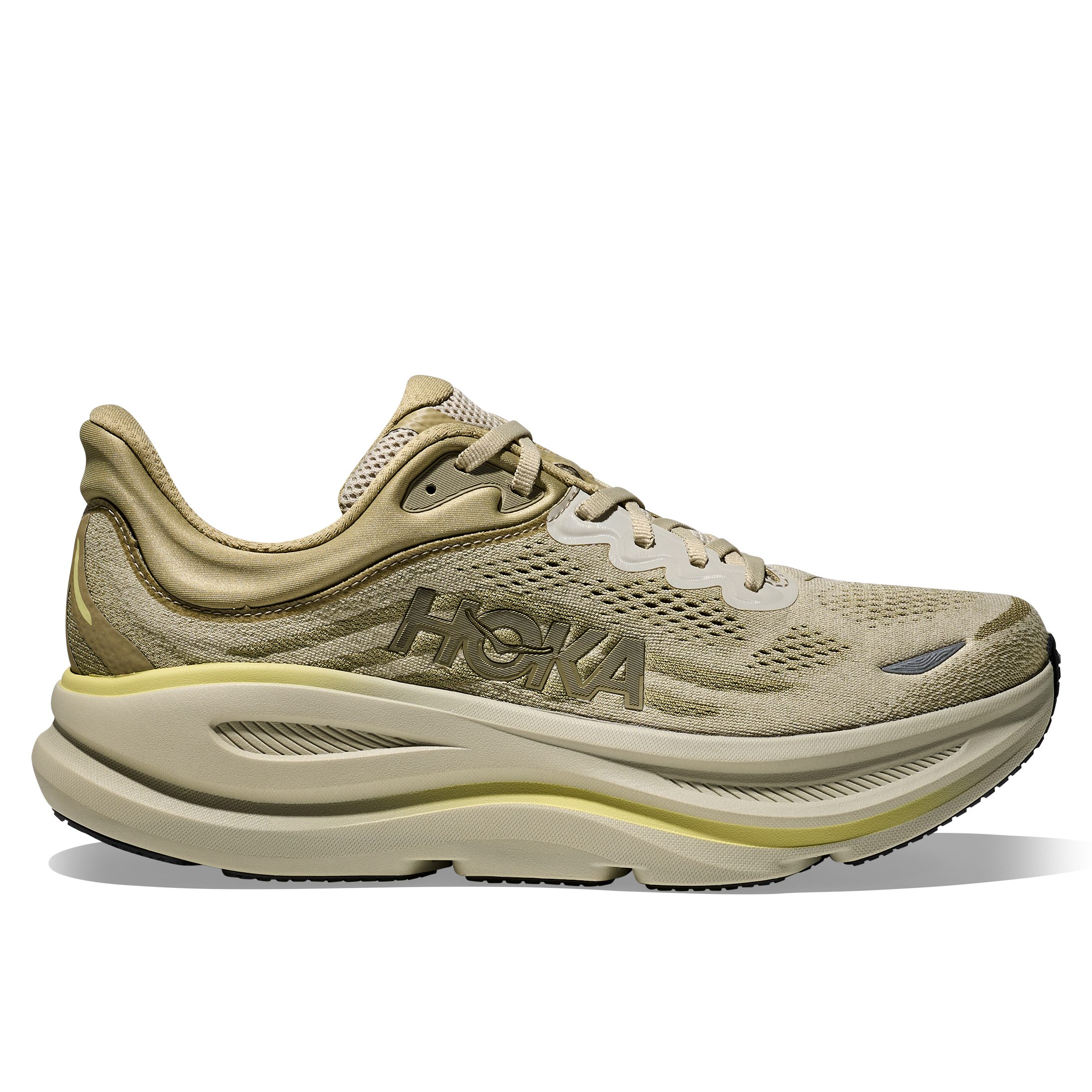 Hoka Bondi 9 Sneaker - Grassland/Oyster Mushroom | Trail Sneakers