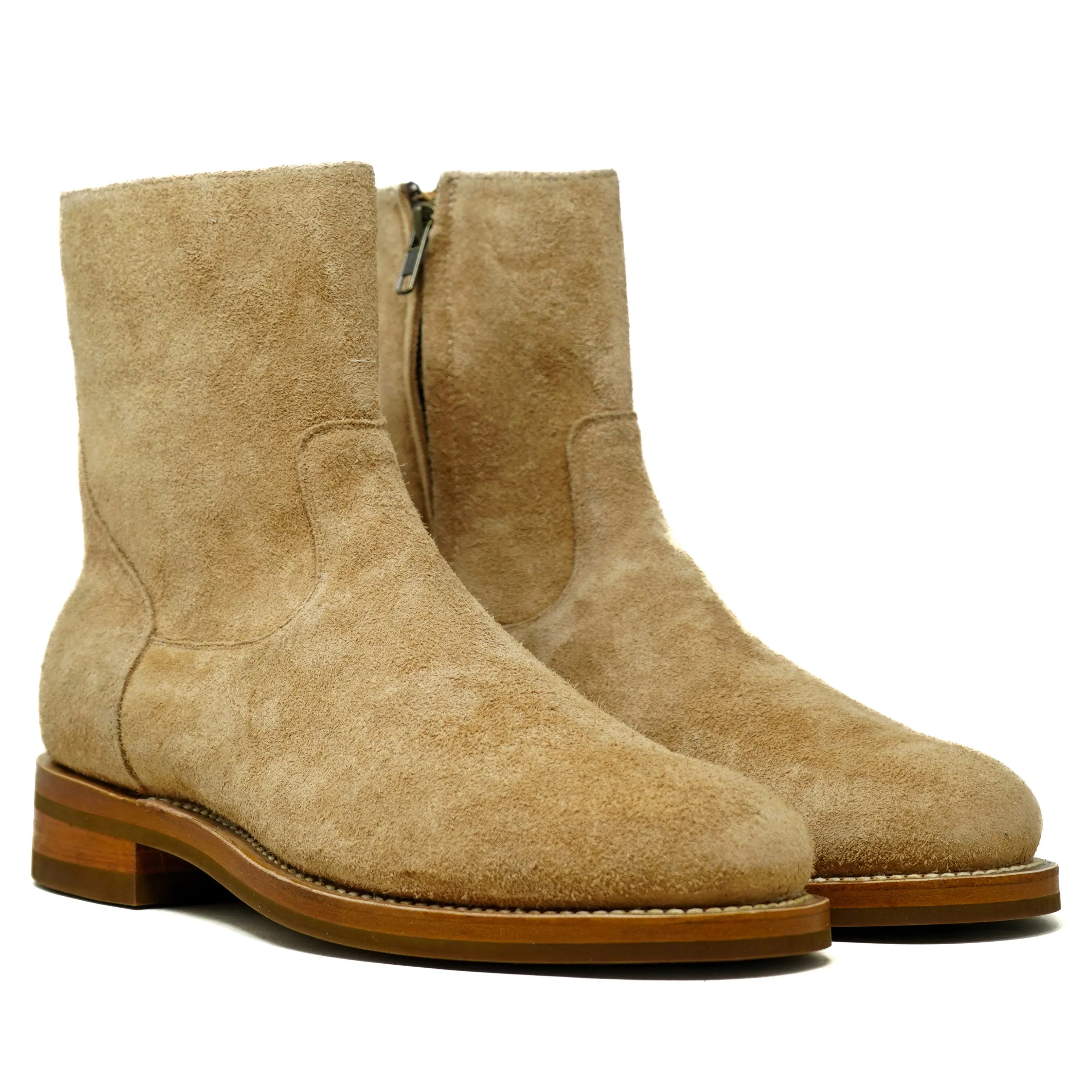 Unmarked Zip Boots - Camel Suede | Work Boots | Huckberry
