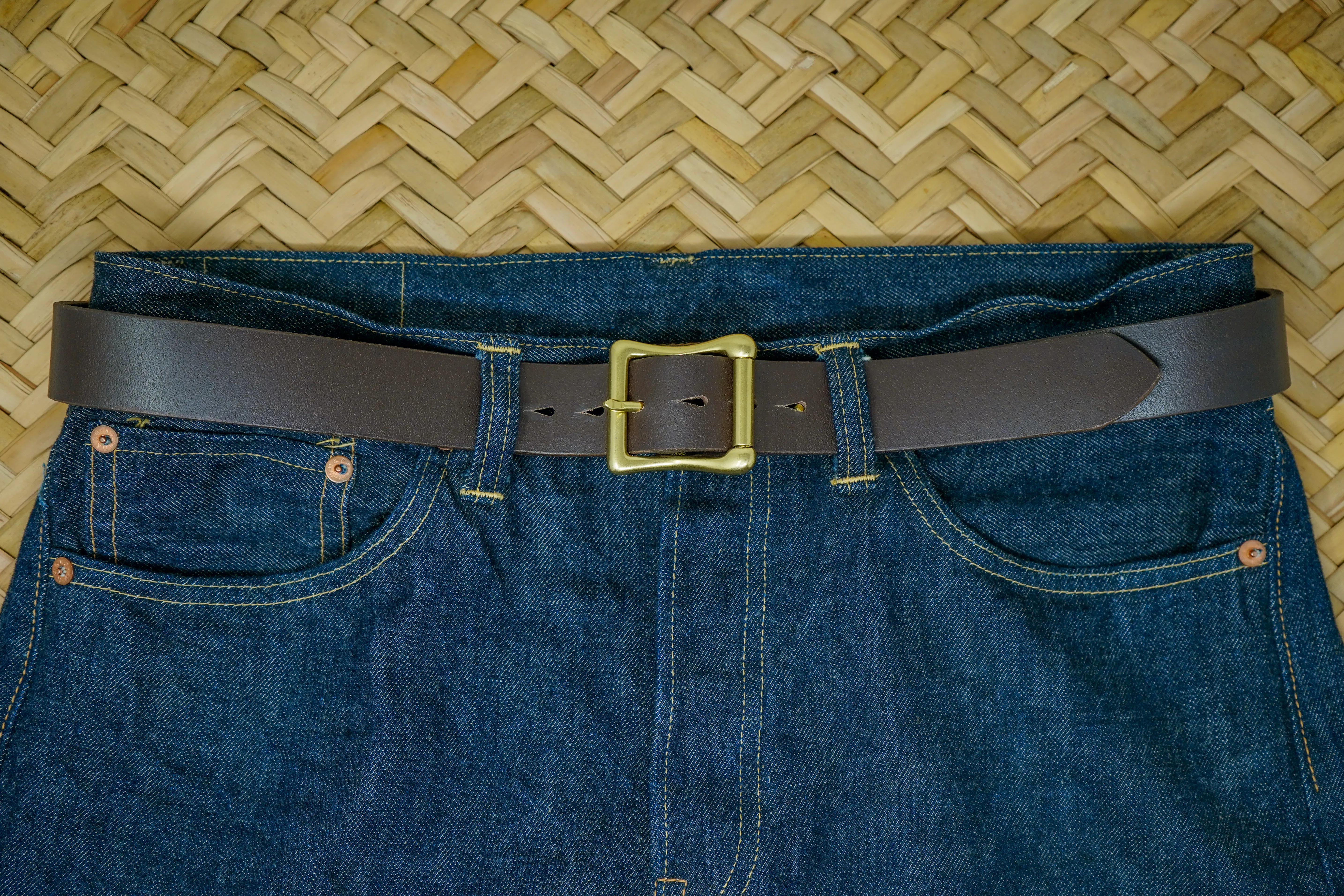 Unmarked 7 Lucky Belt - Mahogany | Casual Belts | Huckberry
