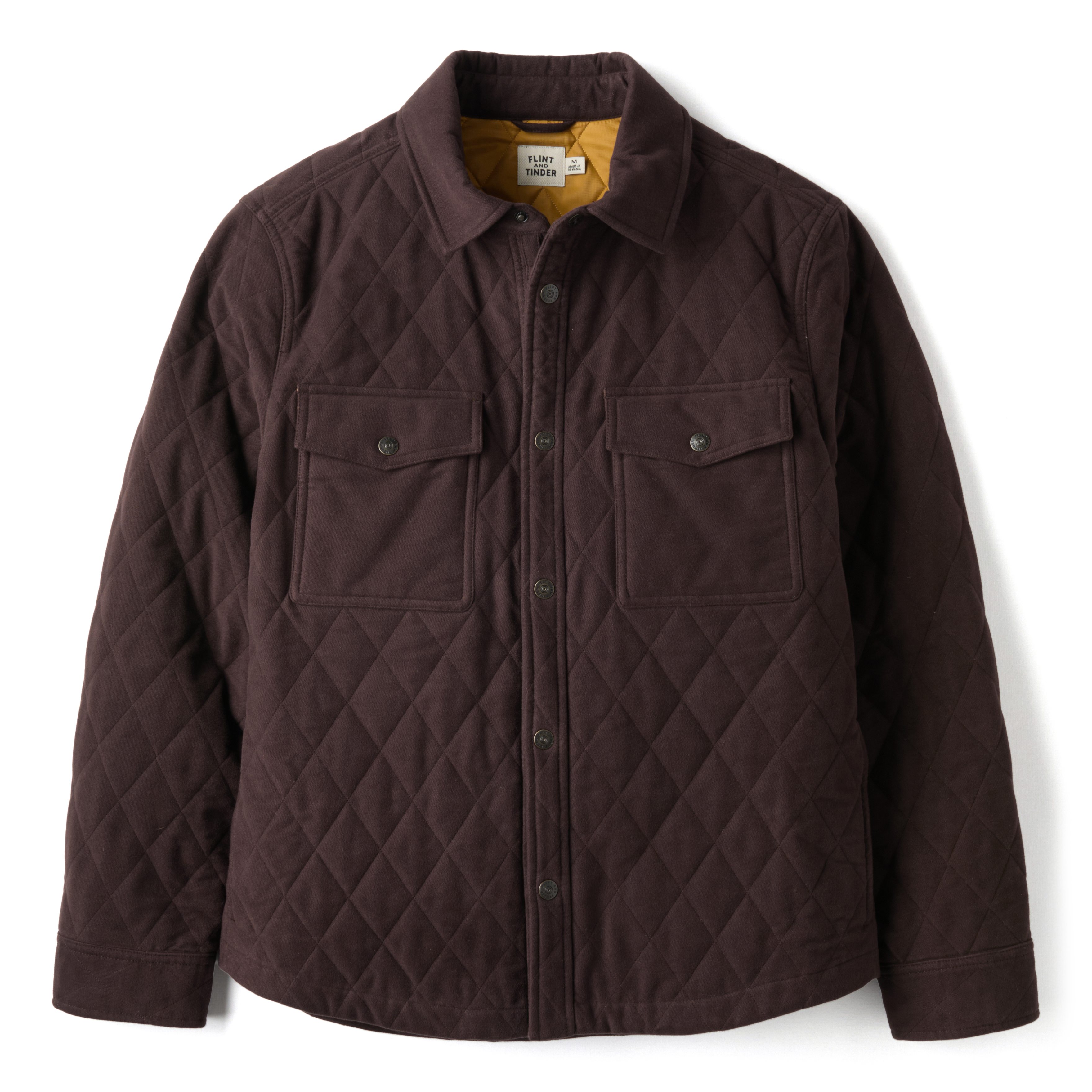 Flint and Tinder Italian Moleskin Shirt Jacket - Black Coffee