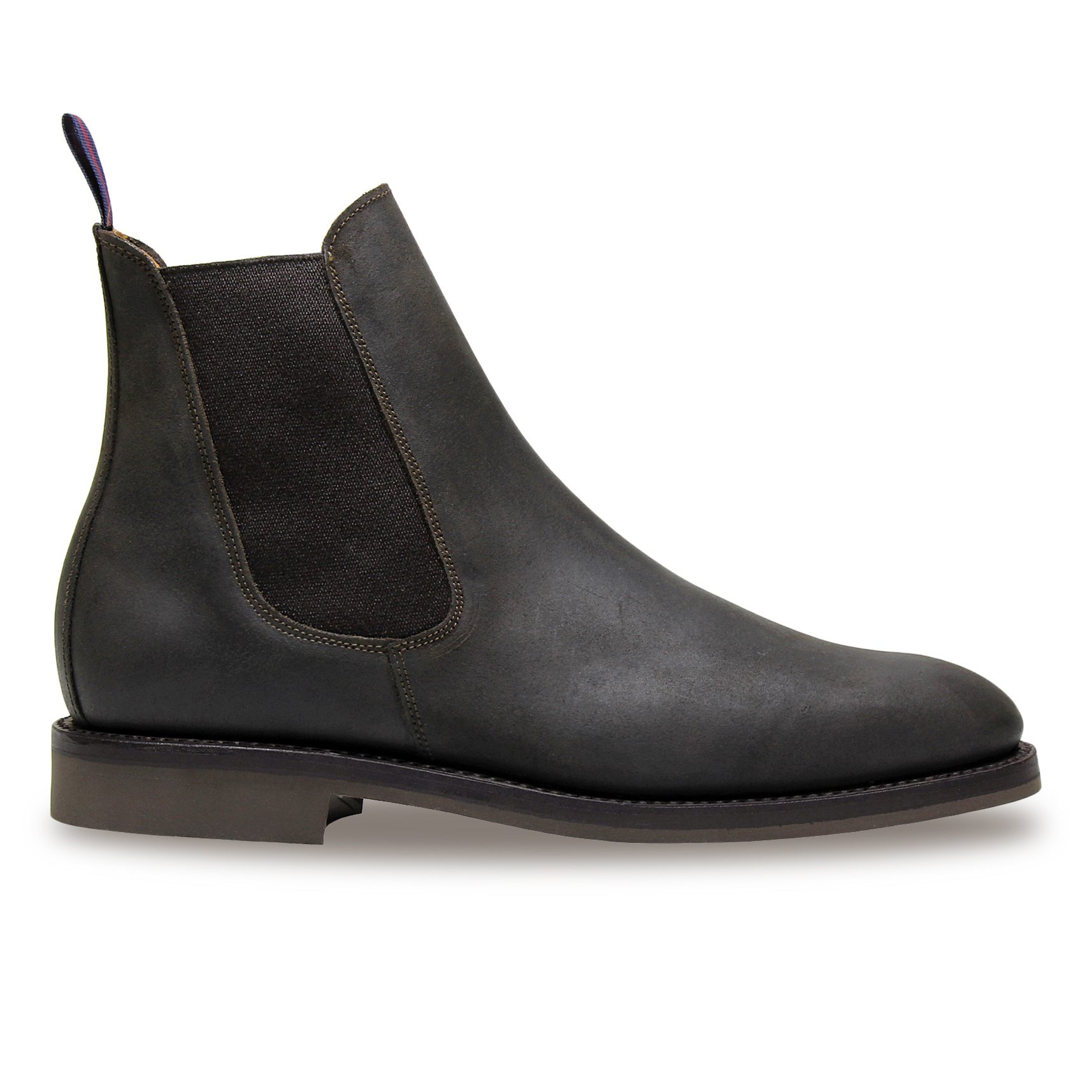Sanders Liam Kenia Waxy Suede Chelsea Boot - Dark Brown | Chelsea