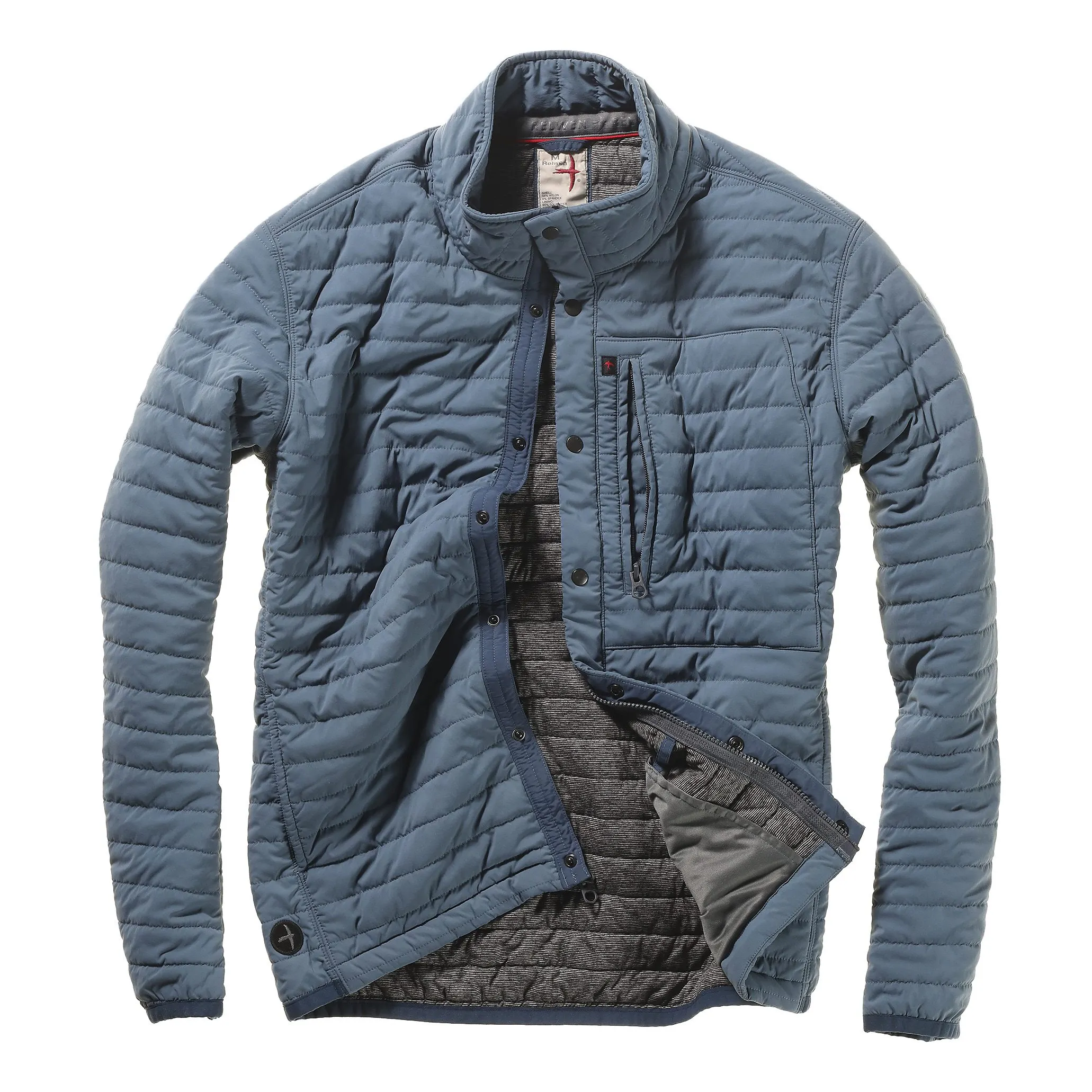 Relwen Windzip Jacket - Gas Blue | Quilted Jackets | Huckberry