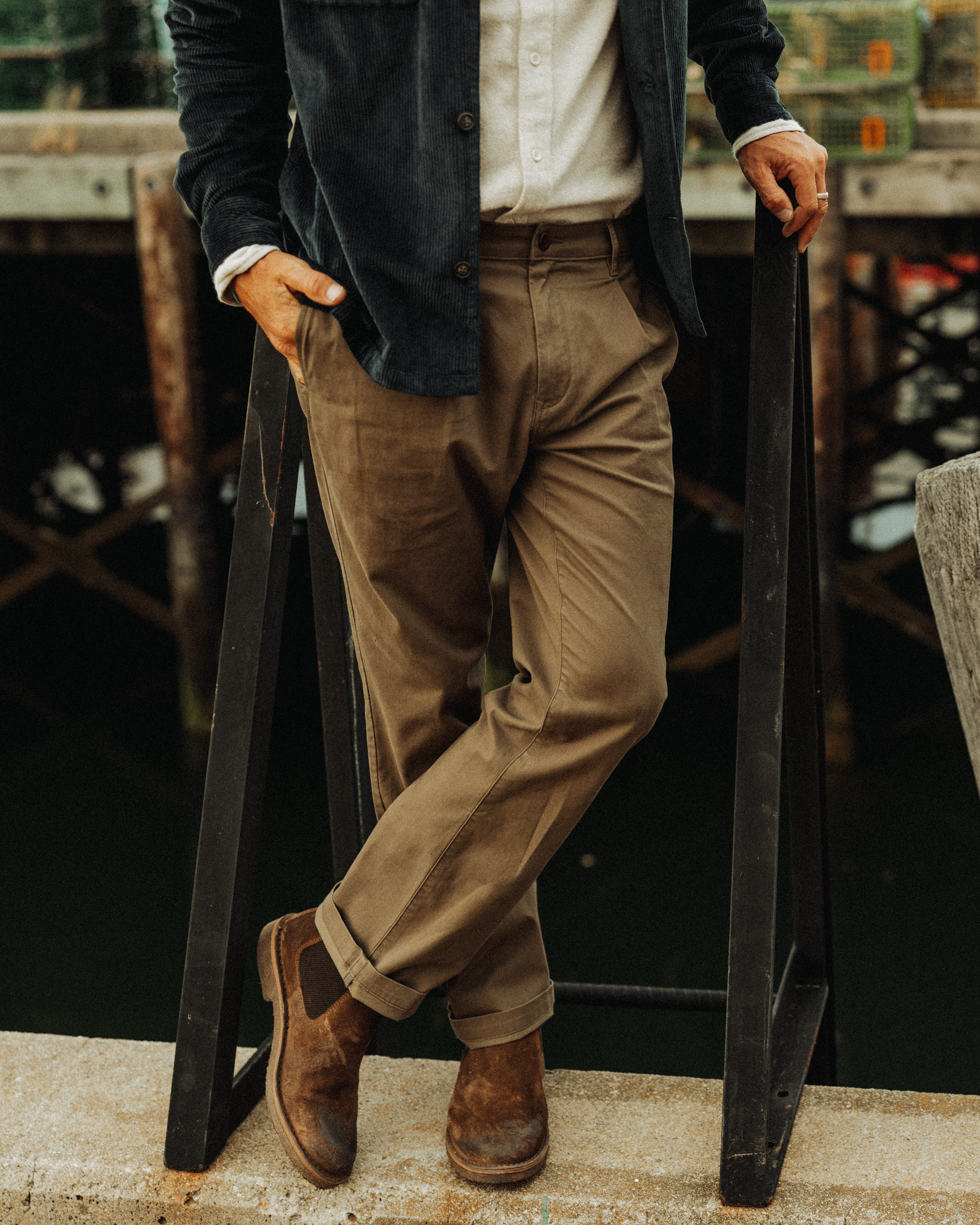 Flint and Tinder 365 Pleated Chino Pant - HB Classic - Military