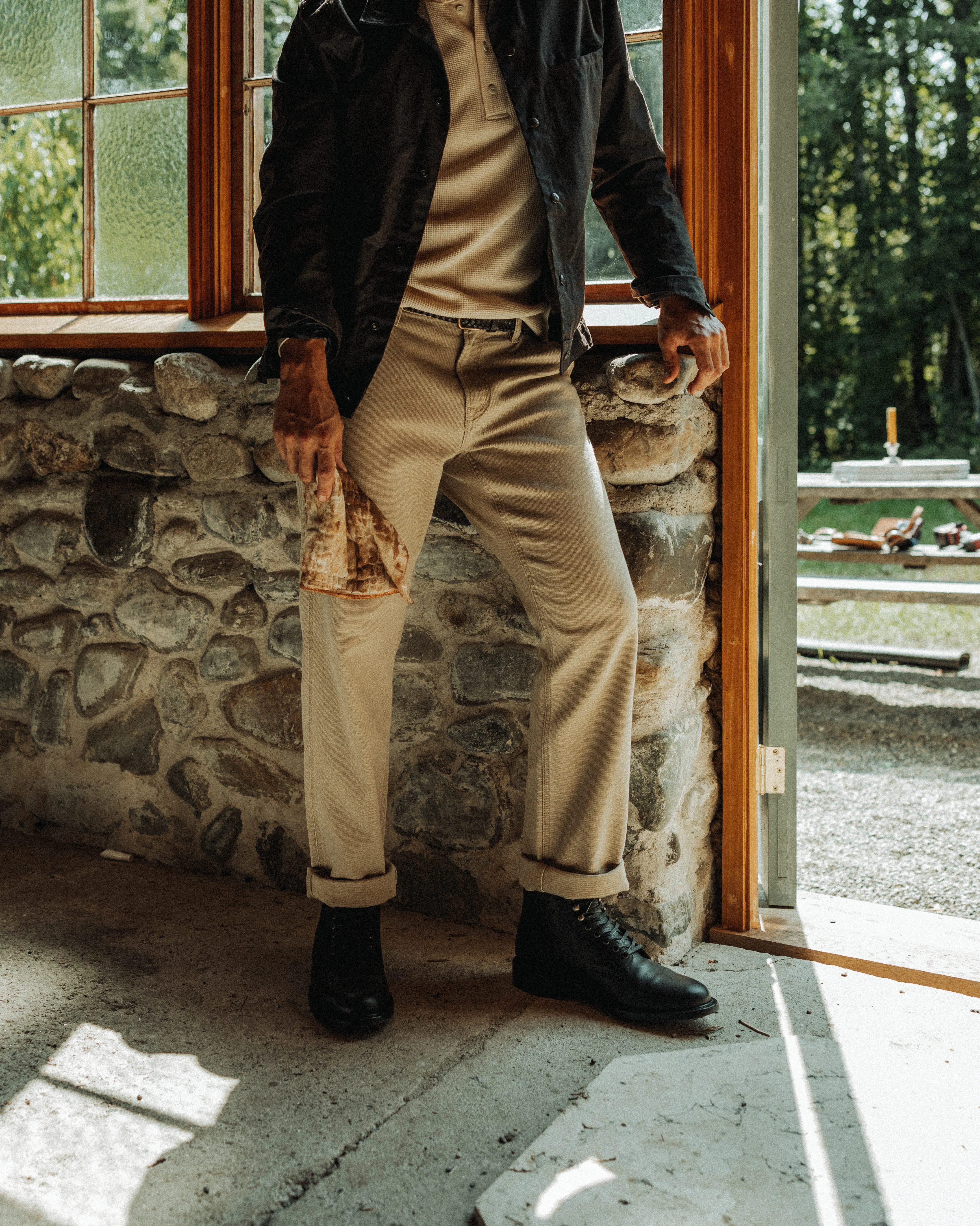 Flint and Tinder Mason Canvas Pant - HB Athletic Straight - Safari
