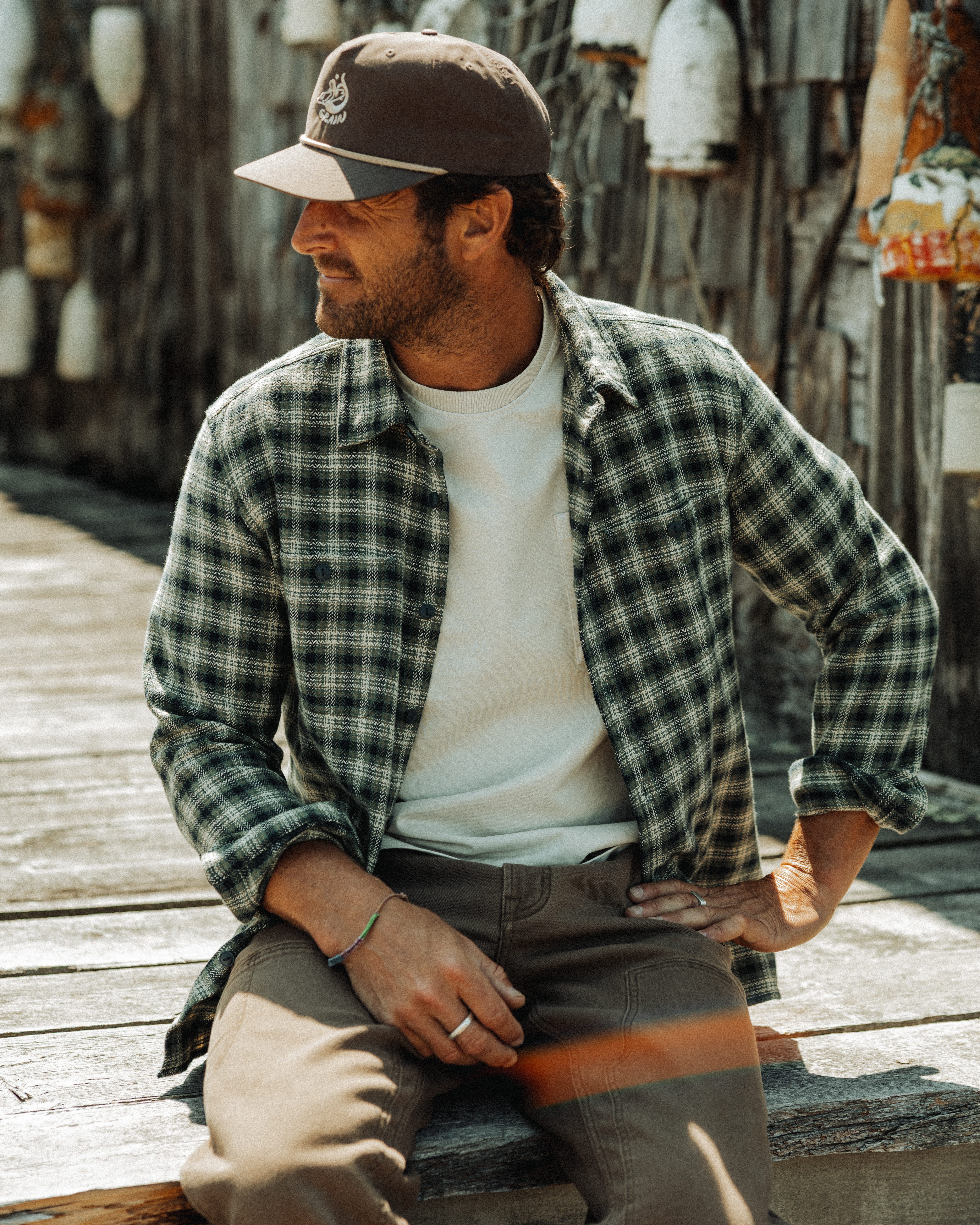 Flint and Tinder Flannel Crossback Workshirt - Dark Navy Plaid