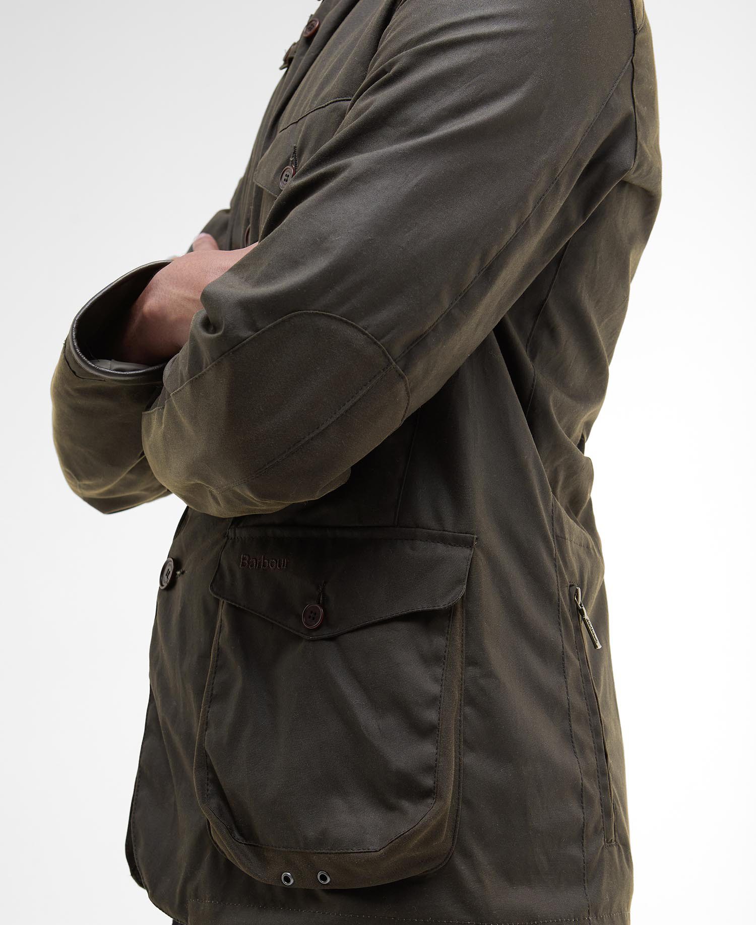 Barbour Beacon Waxed Blazer Jacket - Olive | Waxed Jackets