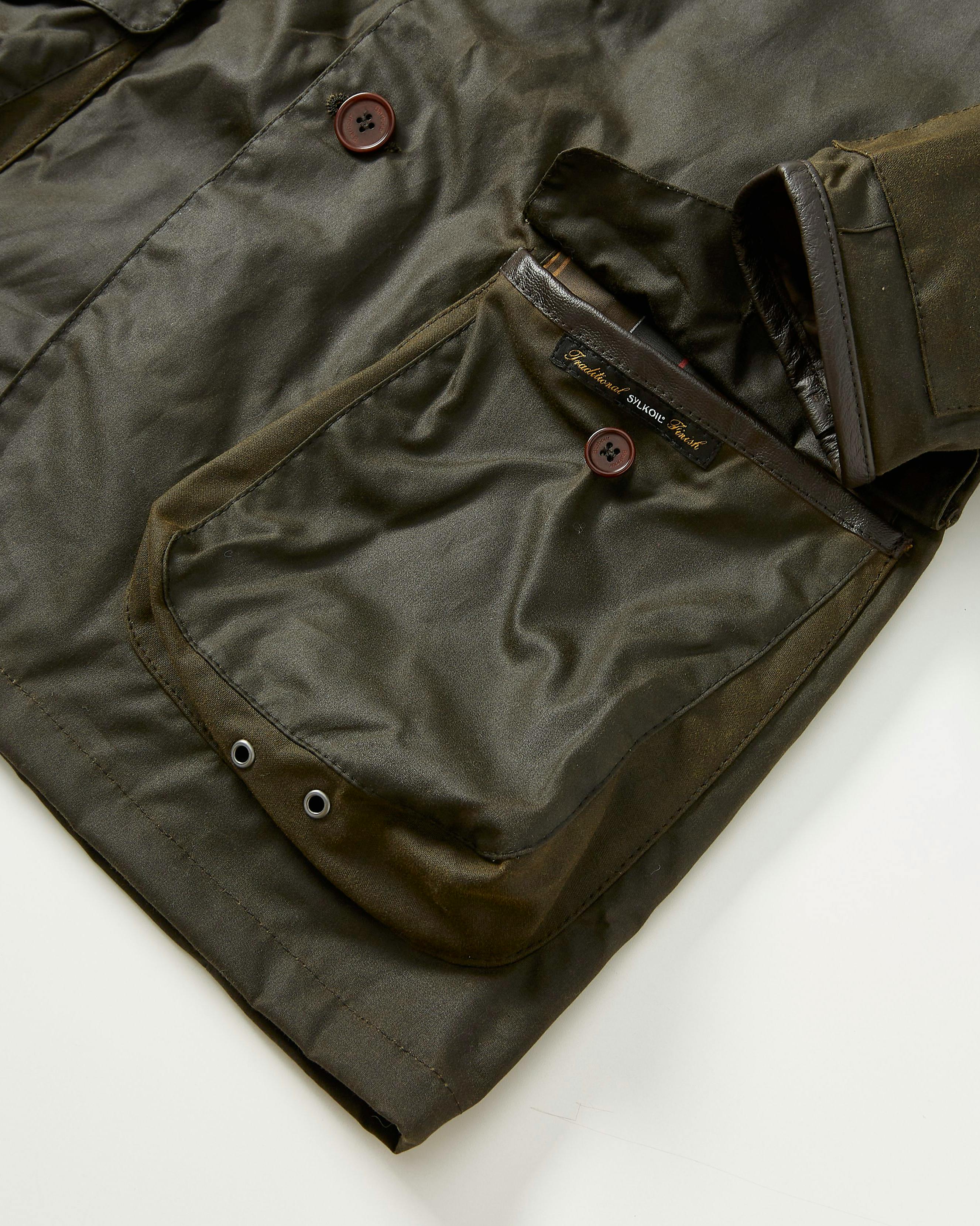 Barbour Beacon Waxed Blazer Jacket Olive Waxed Jackets Huckberry