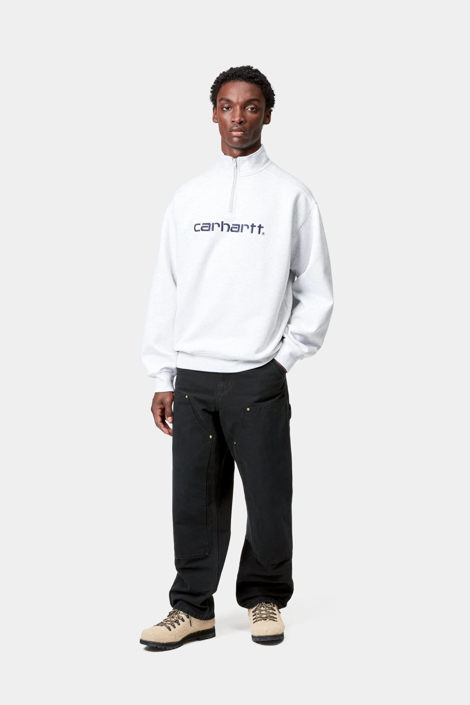 Carhartt WIP Double Knee Canvas Pant - Black Stonewashed