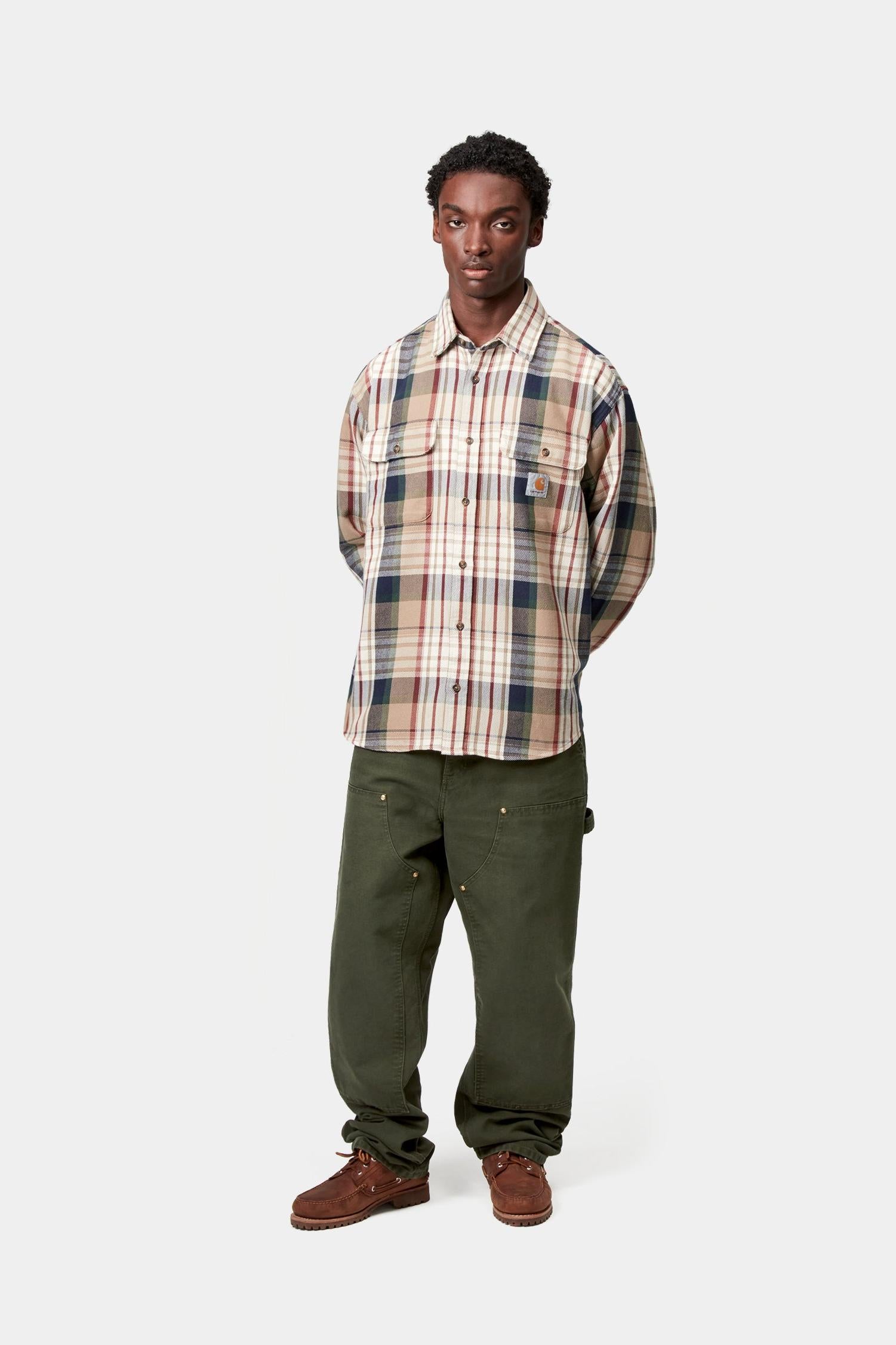 Carhartt WIP Double Knee Canvas Pant - Olive Stonewashed