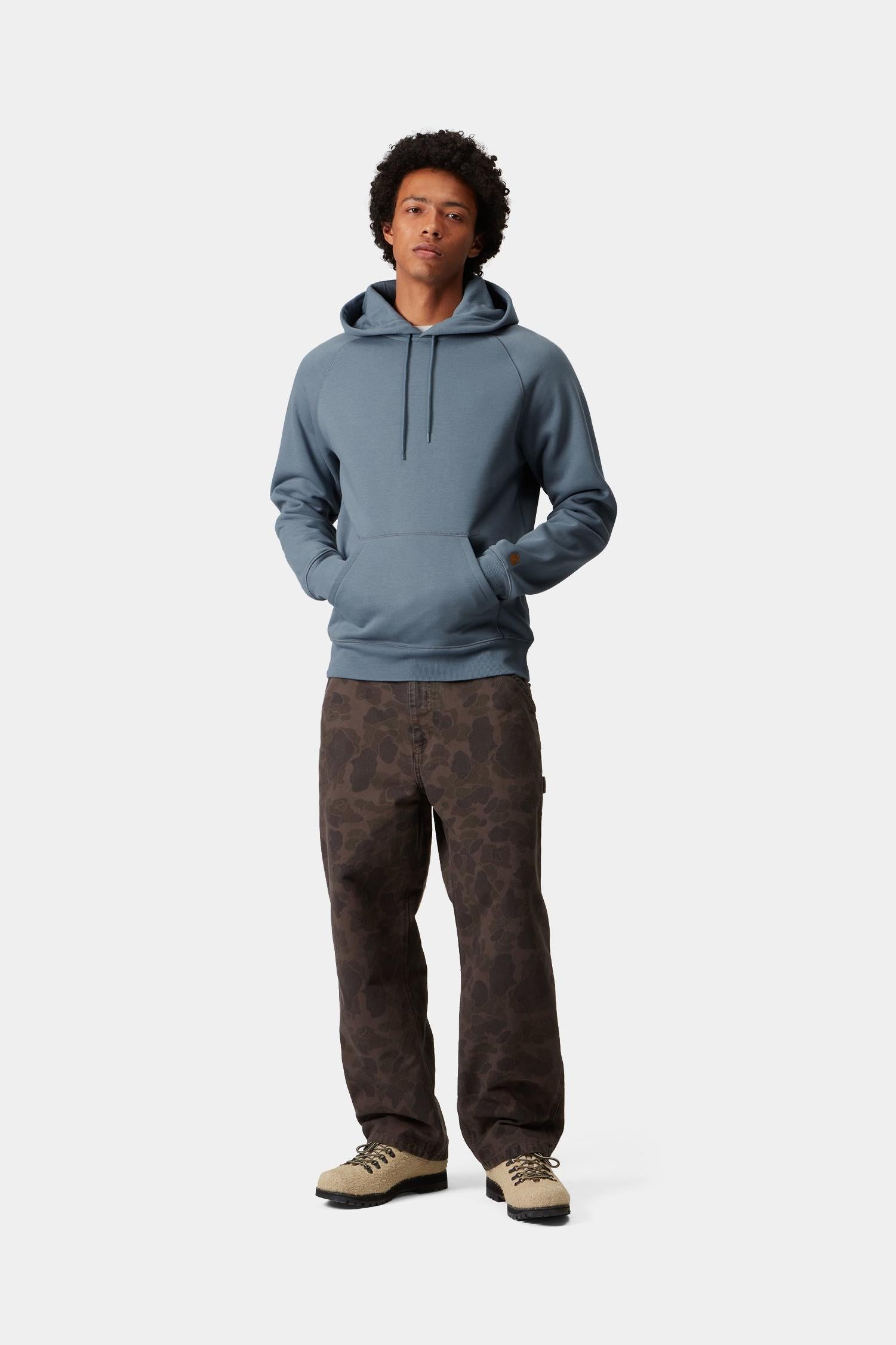 Carhartt WIP Hooded Chase Sweatshirt - Angelite | Pullover Hoodies