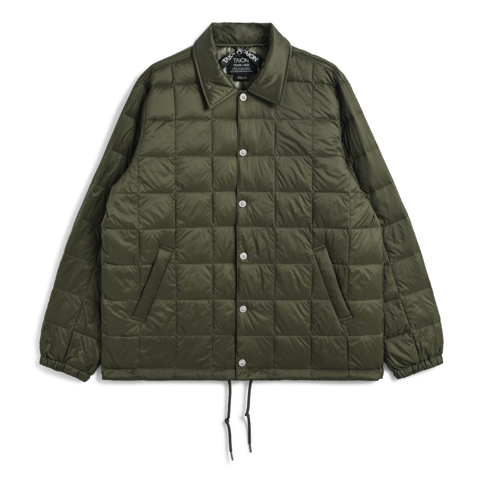 TAION City Crewneck Down Jacket - Dark Chocolate | Quilted