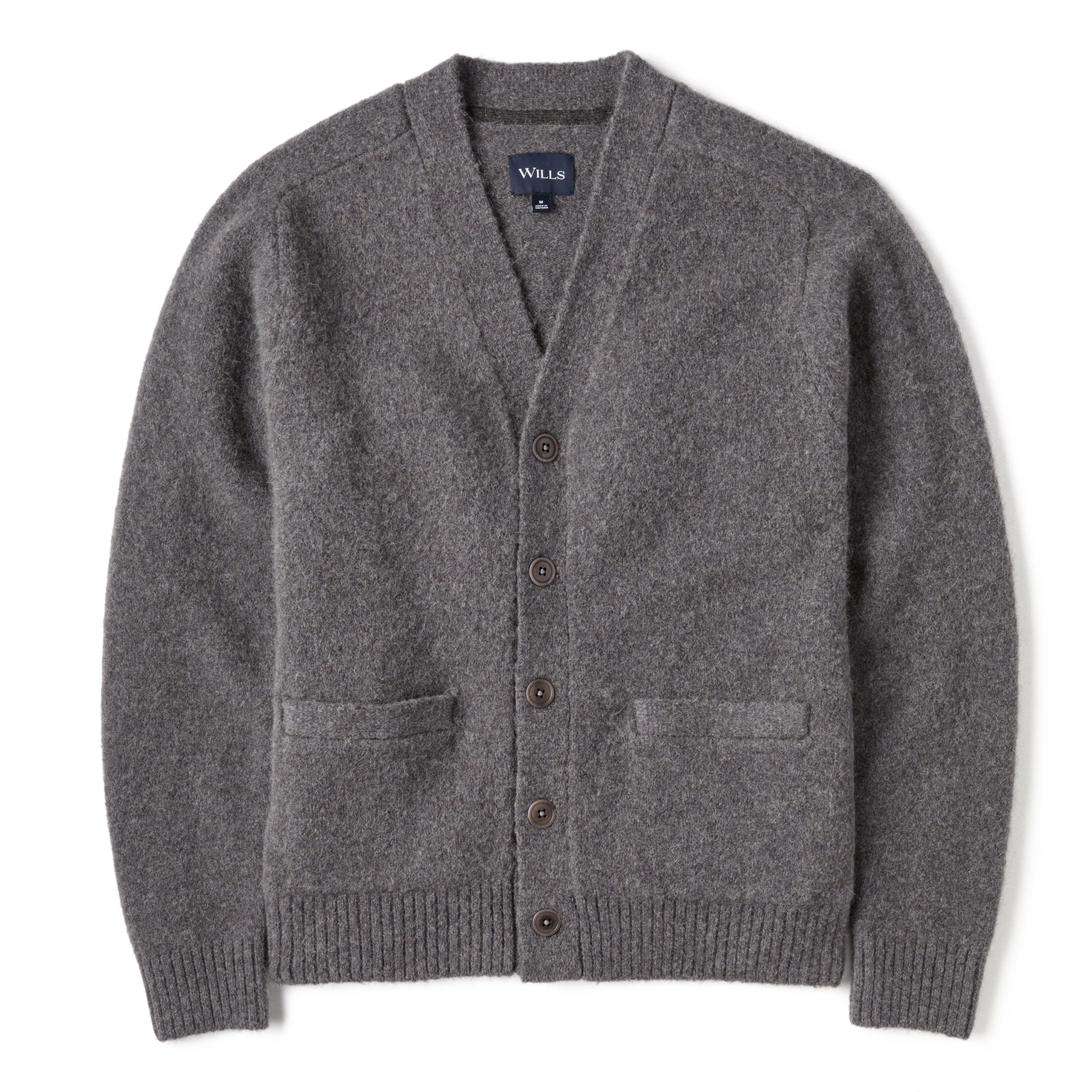 Wills YakWool Cardigan Sweater - Charcoal | Cardigan Sweaters