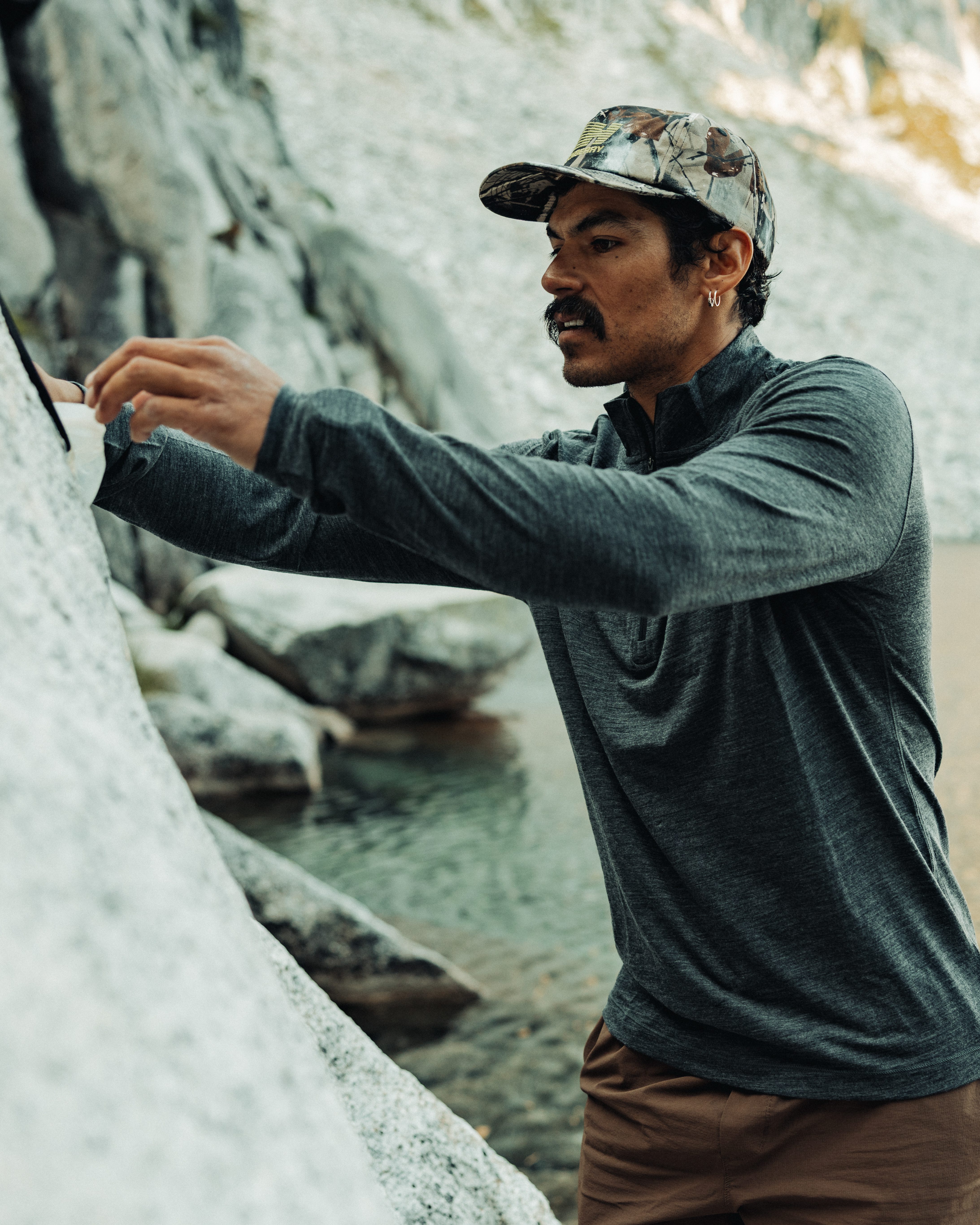 Proof 72-Hour Merino UPF Quarter Zip - Charcoal Heather | Active