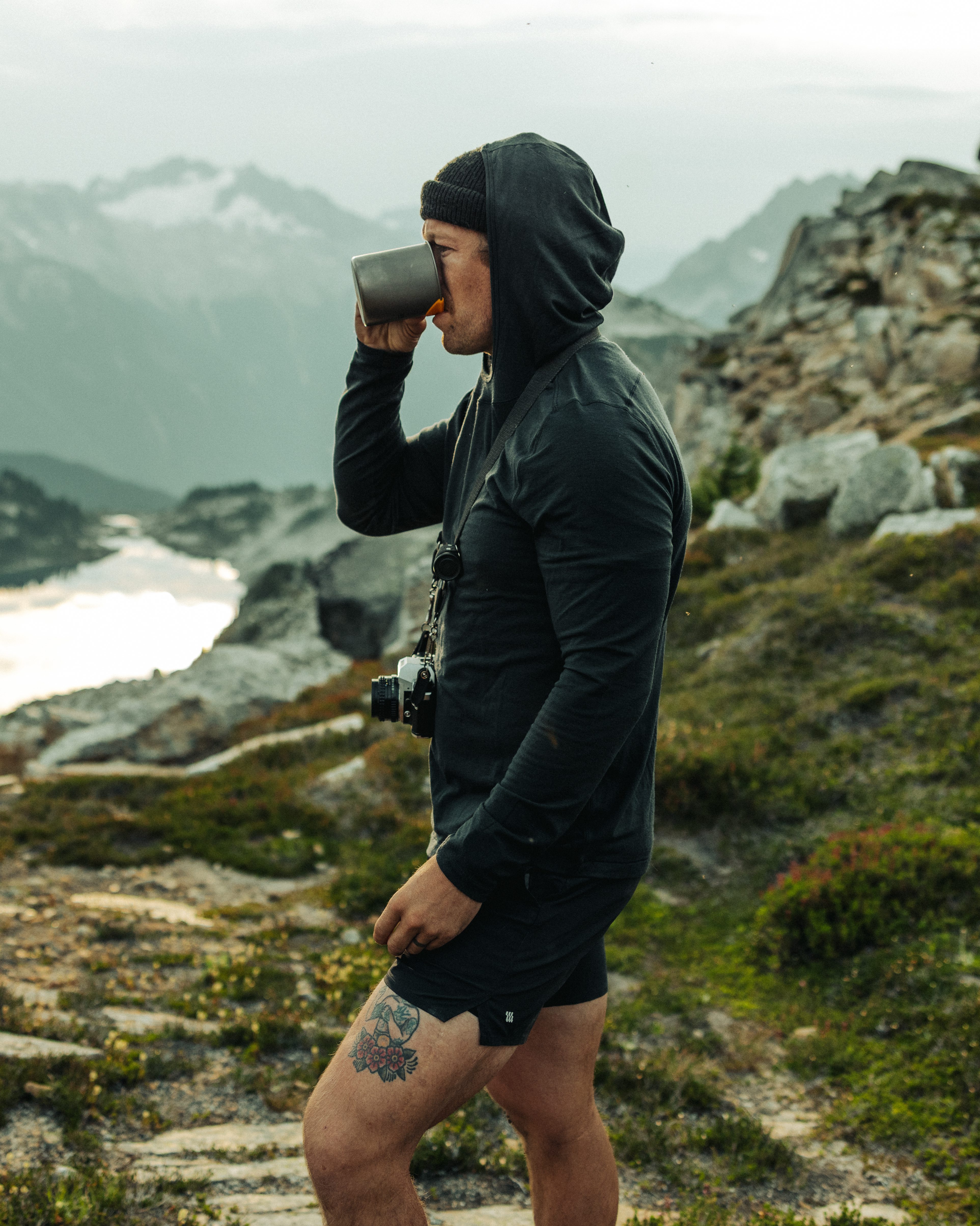 Proof 72-Hour Merino UPF Hoodie - Charcoal Heather | Pullover