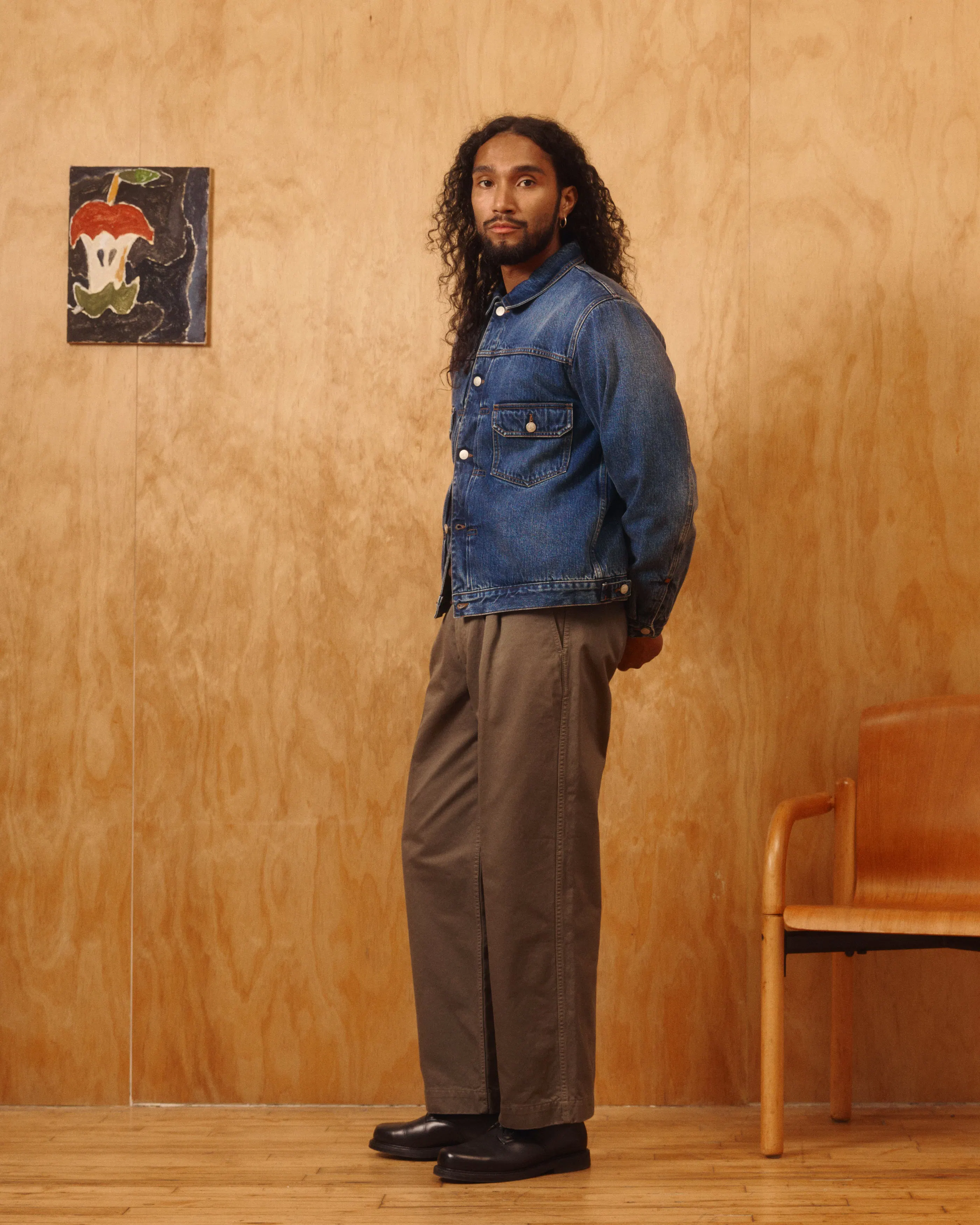 Knickerbocker Wayfarer Wool Blanket-Lined Denim Trucker Knickerbocker Wayfarer Wool Blanket-Lined Denim Trucker