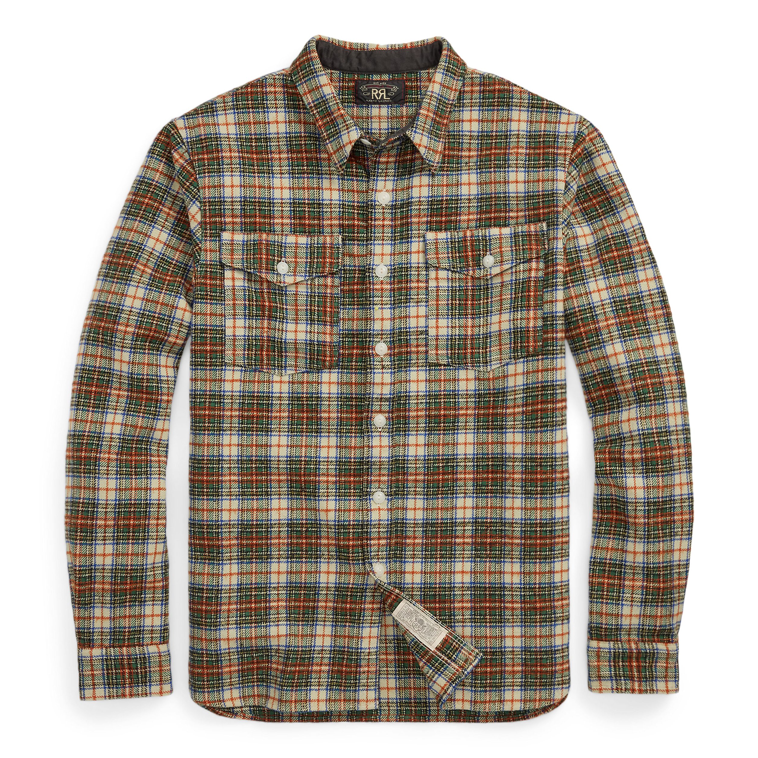 【美品】RRL OMBRECHECK WORK SHIRTS RRL Trek Workshirt - Cream/Green | Long Sleeve Shirts | Huckberry