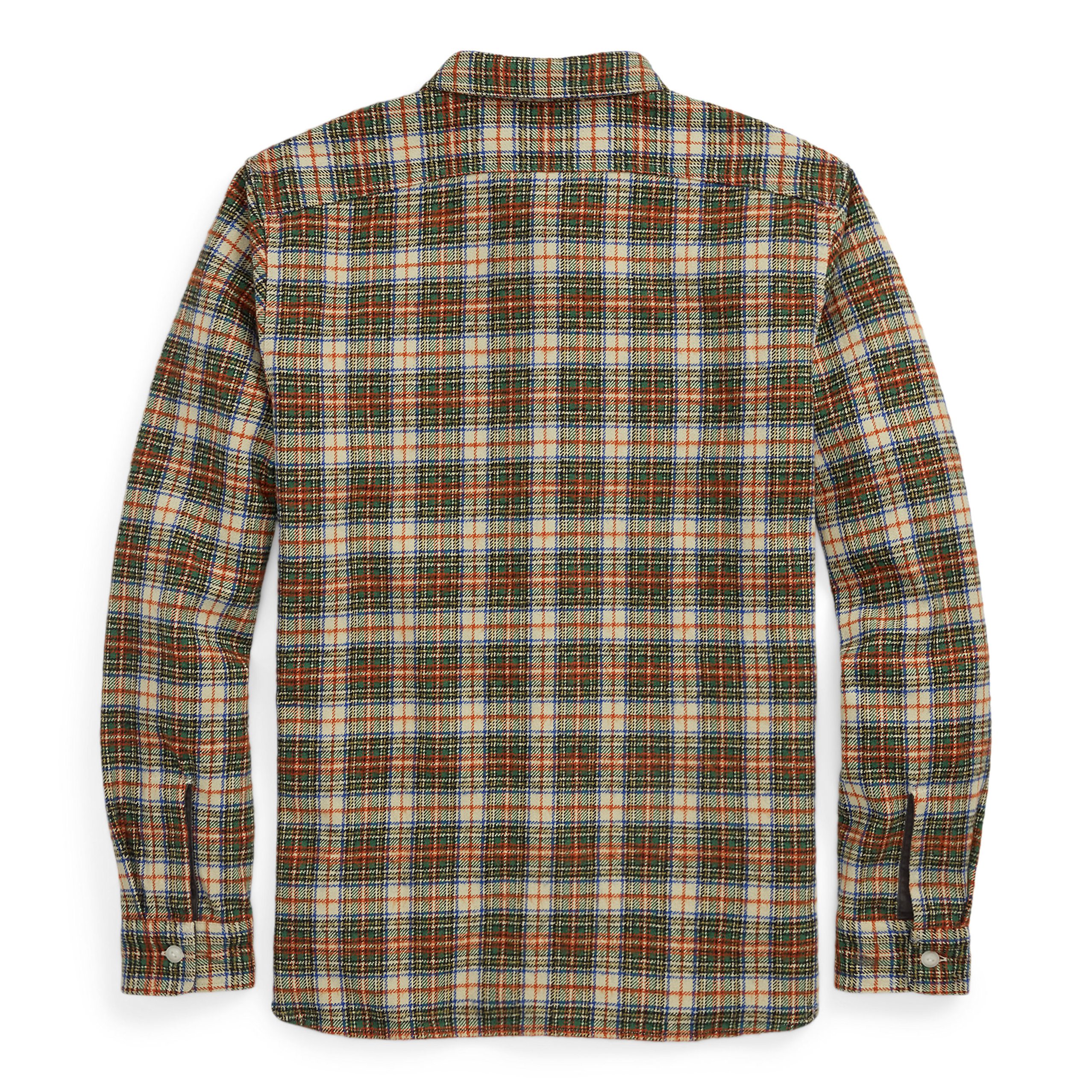 RRL Trek Workshirt - Cream/Green | Long Sleeve Shirts | Huckberry