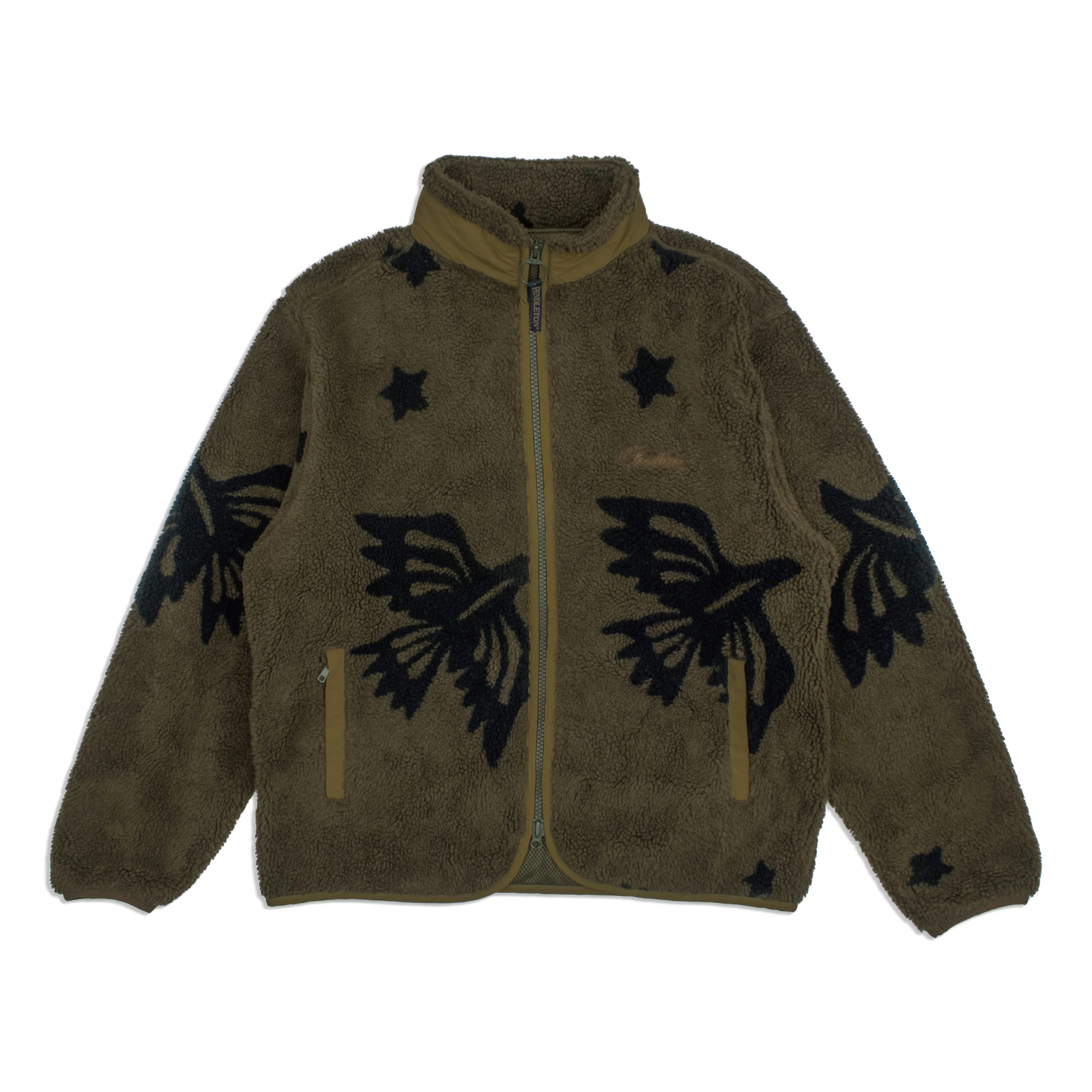 Pendleton Full Zip Jacquard Fleece - Star Bird | Fleece Jackets