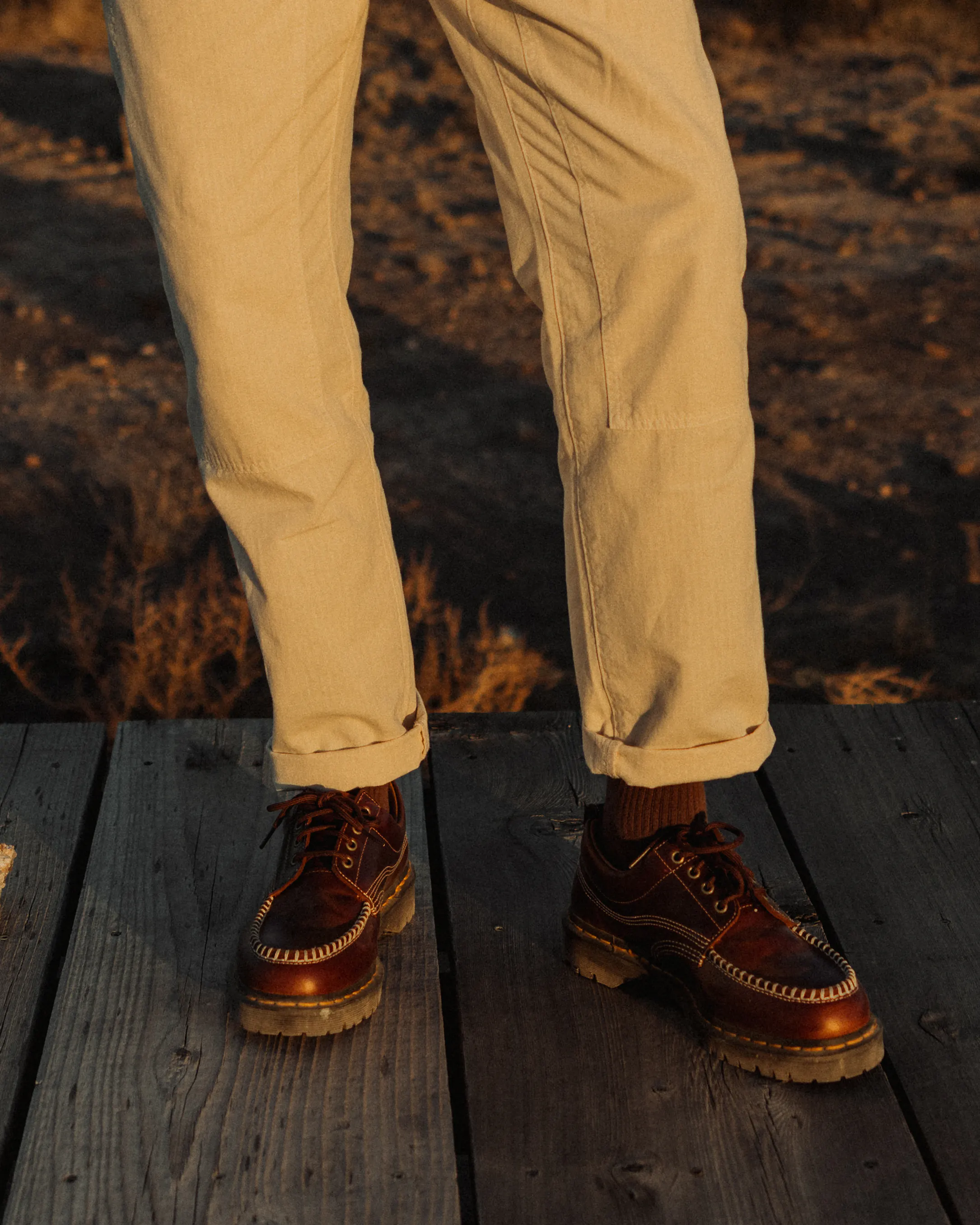 Dr. Martens Lowell Moc Toe Derby - Butterscotch Orleans | Derby