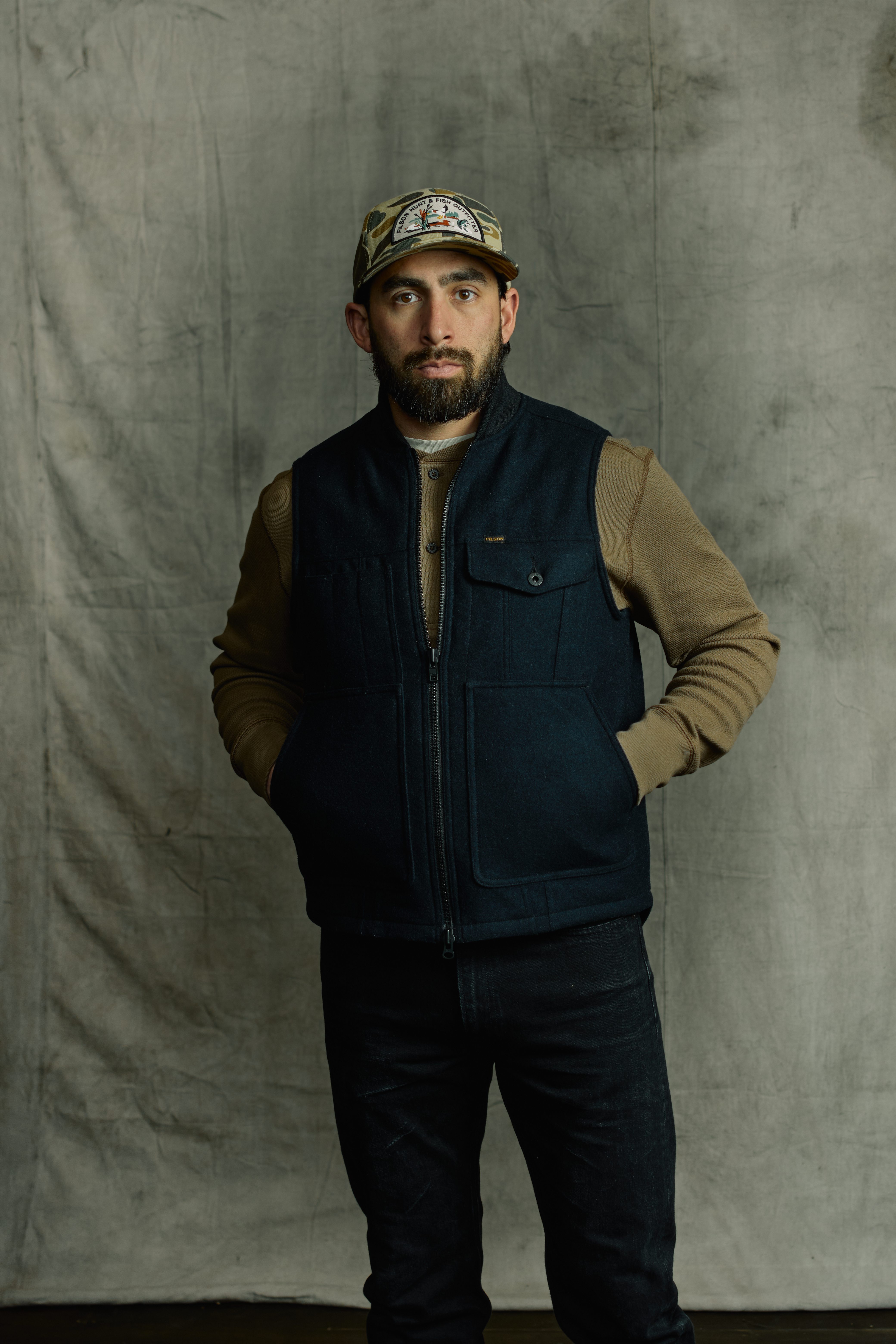 Filson Insulated Wool Work Vest - Navy | Vests | Huckberry