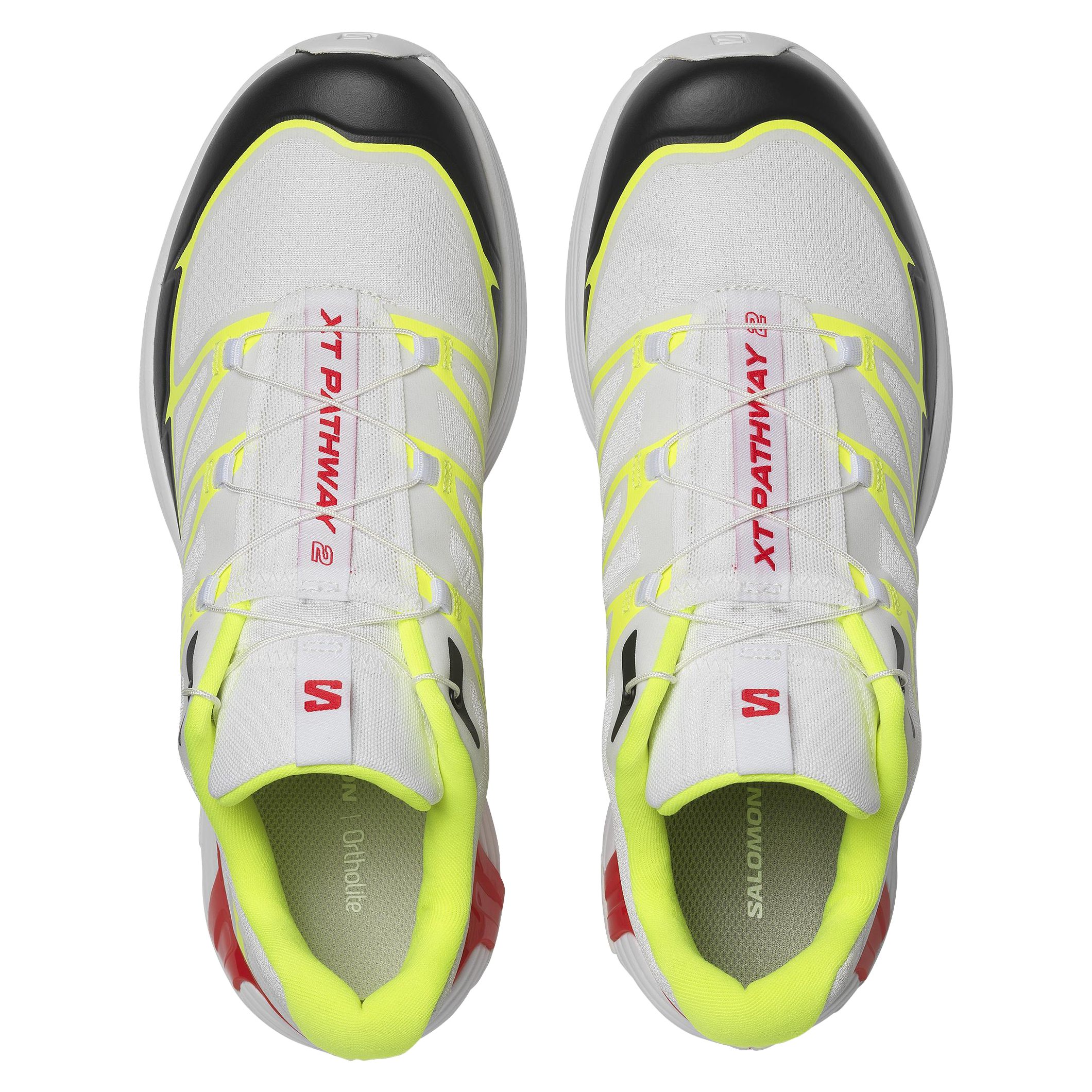 ショウ、バーラム他 Salomon XT-Pathway 2 Sneaker - White/Safety Yellow/Fiery Red