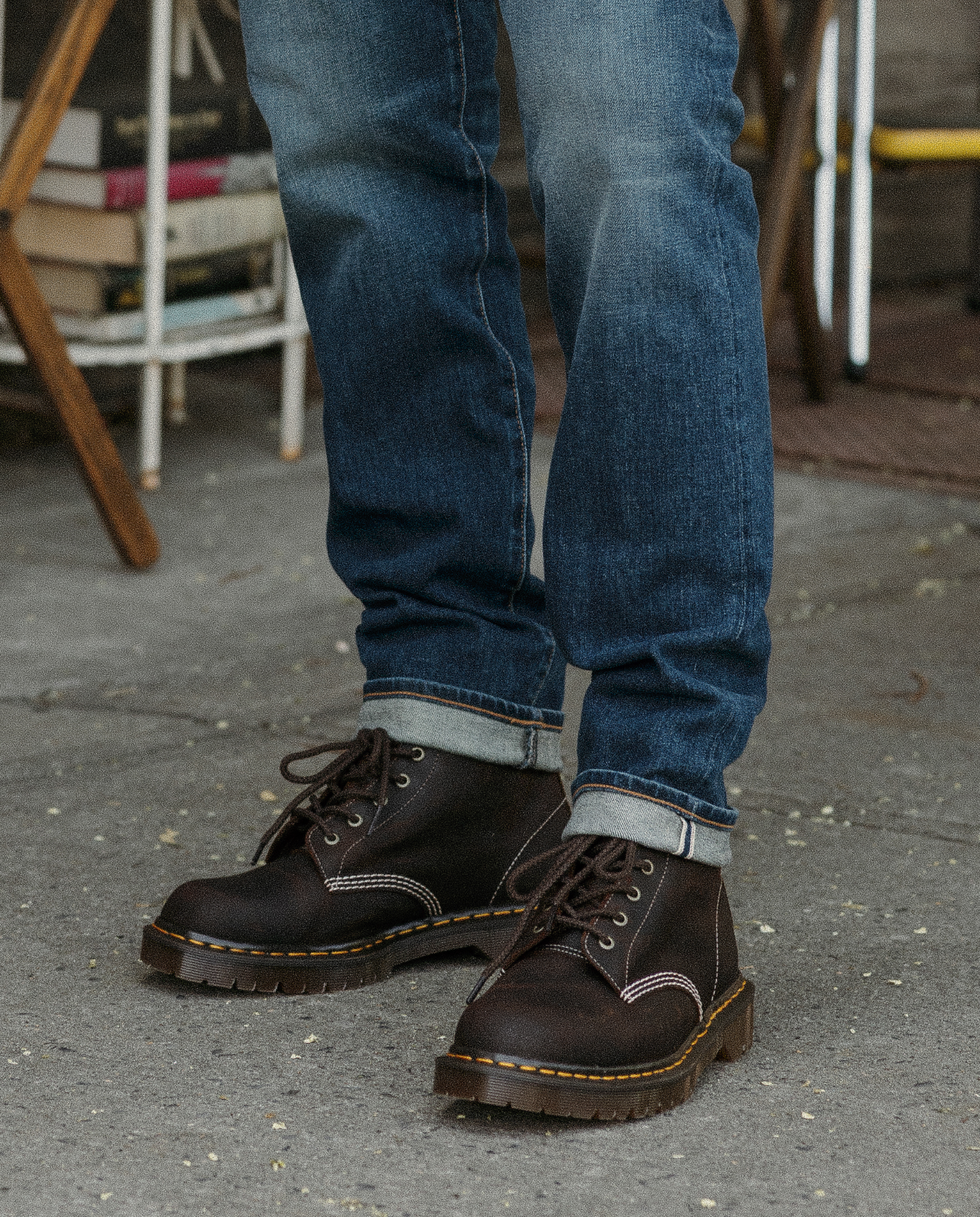 Dr. Martens 1460 Made in England Wax Commander Lace Up Boots