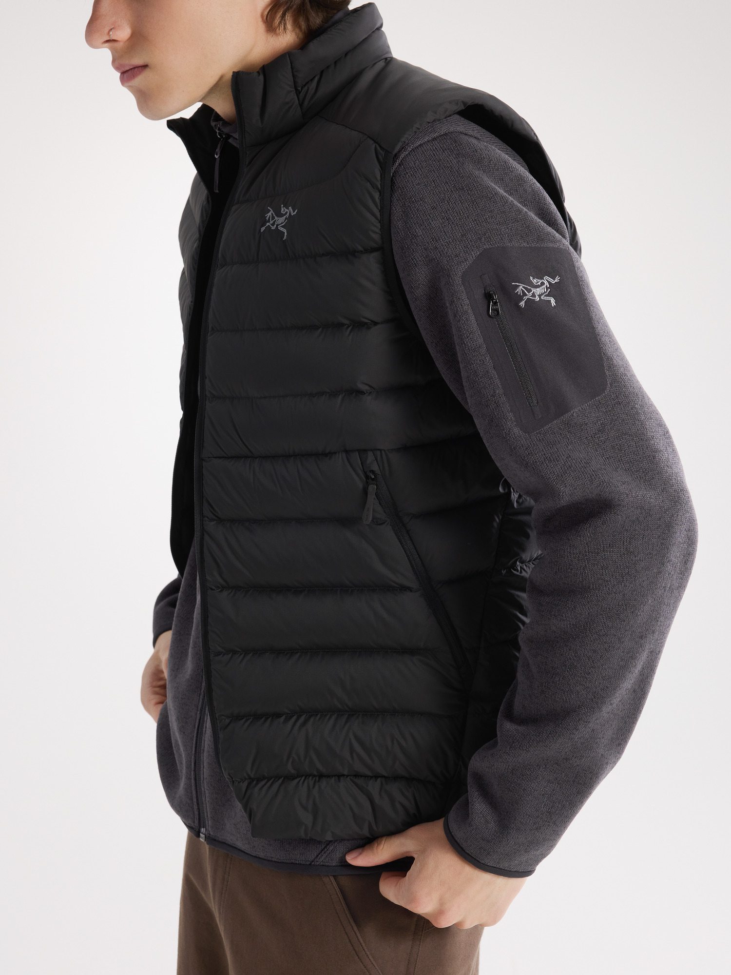 25ss crepuscule ARKNETS 別注 Cardigan Arc'teryx Covert Cardigan - Black Heather II | Cardigan