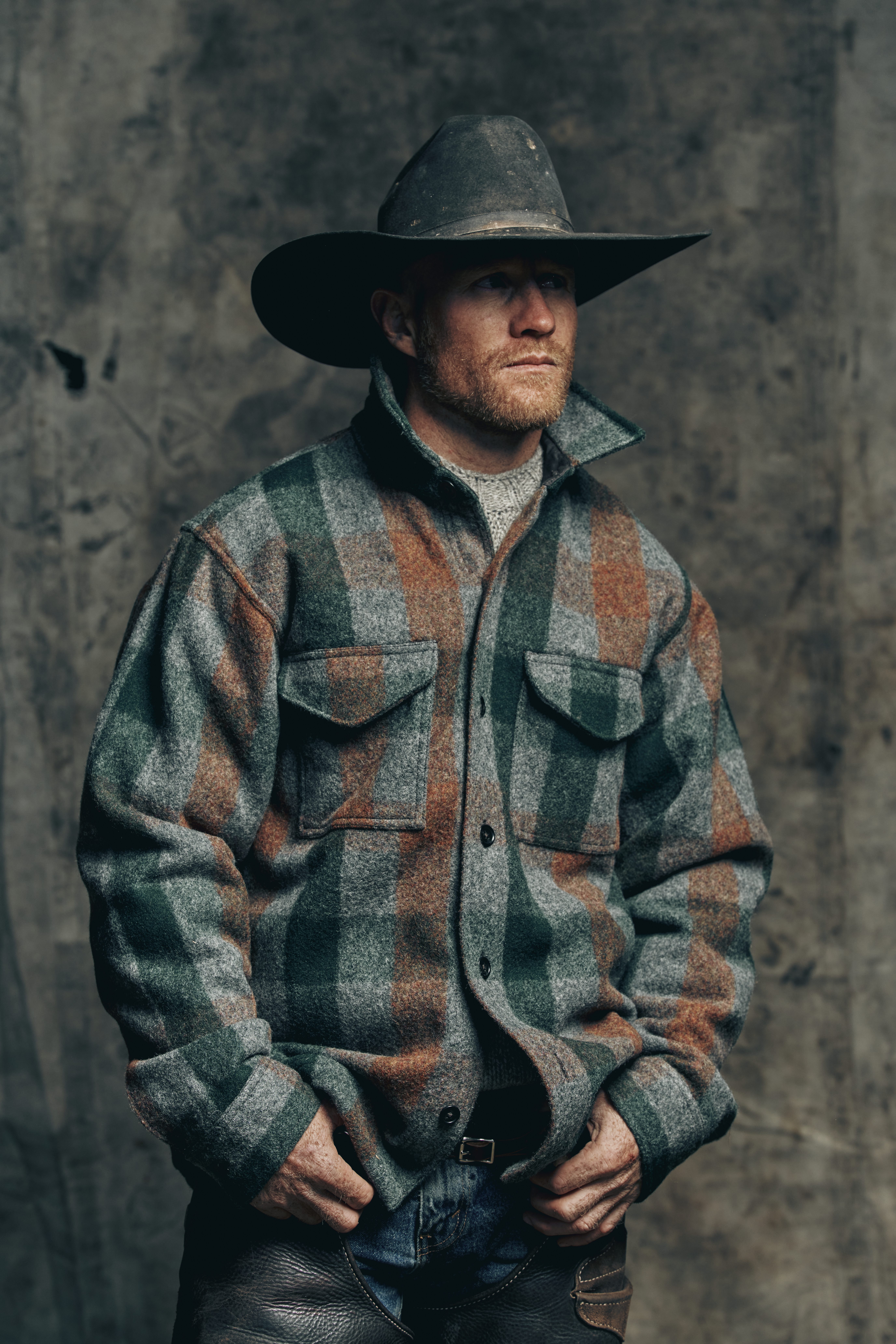 Filson Mackinaw Wool Jac Shirt - Green/Orange/Grey Plaid | Shirt