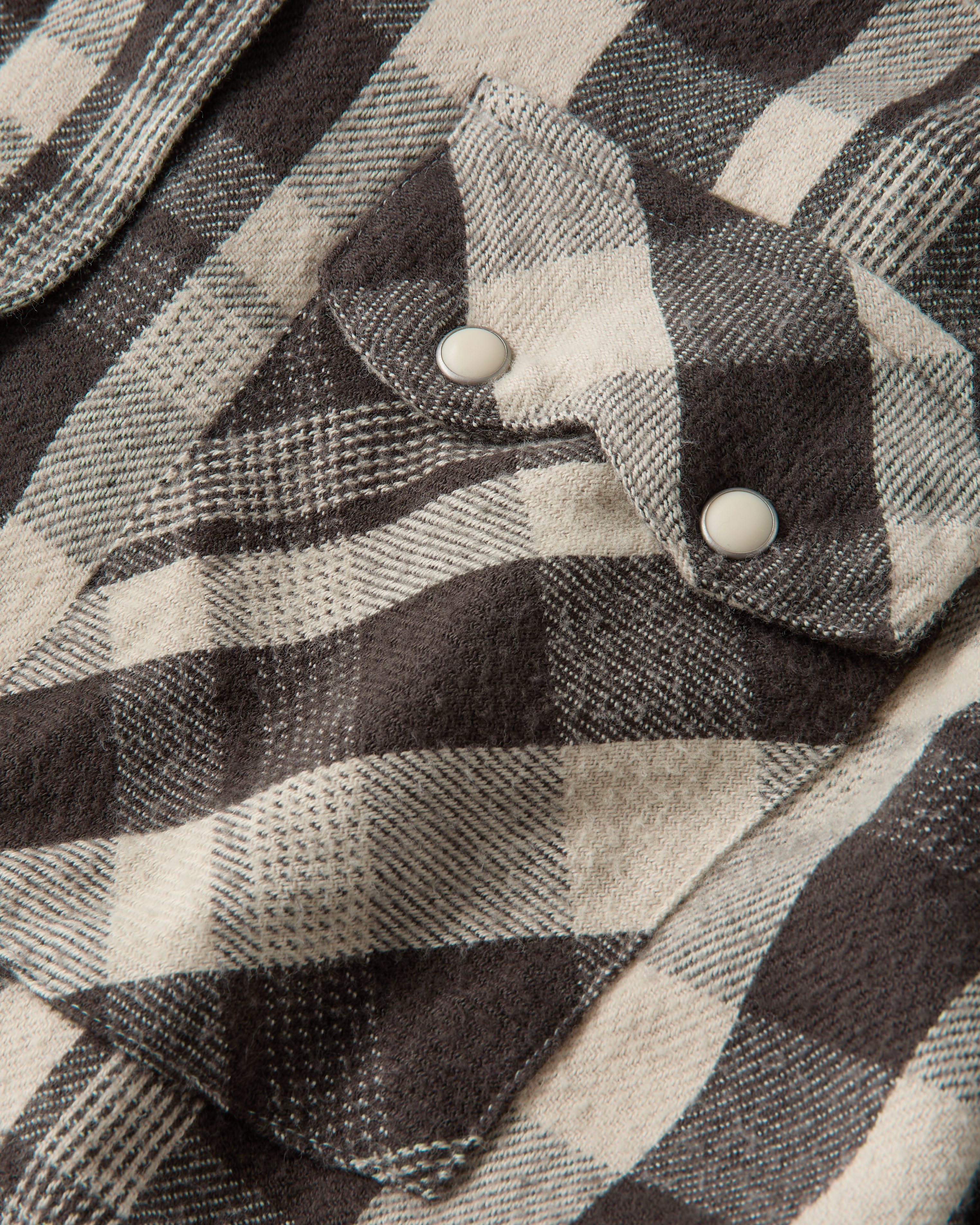 Wythe New York Washed Flannel Pearlsnap Shirt - Night Pitch | Long