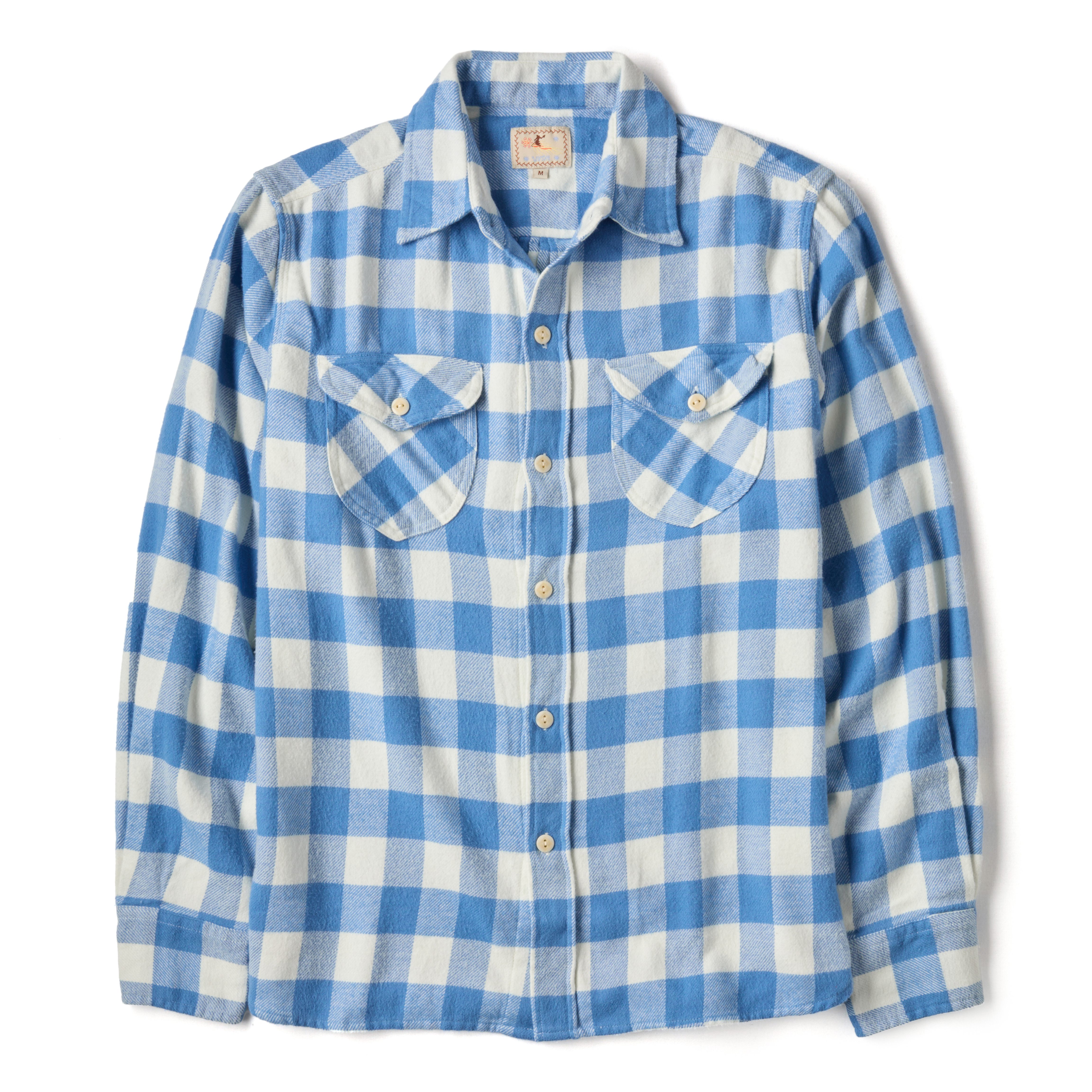 WYTHE NEW YORK ワイス ニューヨーク ネルシャツ Wythe New York Washed Flannel Pearlsnap Shirt - Late Frost | Long